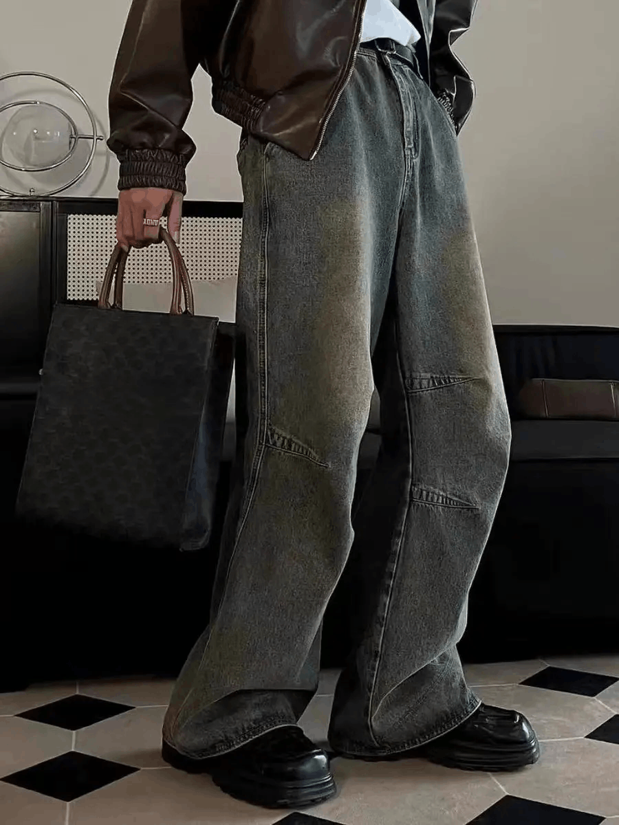 Jean × Vintage Vintage Wash Y2K Street Hip Hop Micro Flare Jeans Size US 32 / EU 48 - 3 Thumbnail