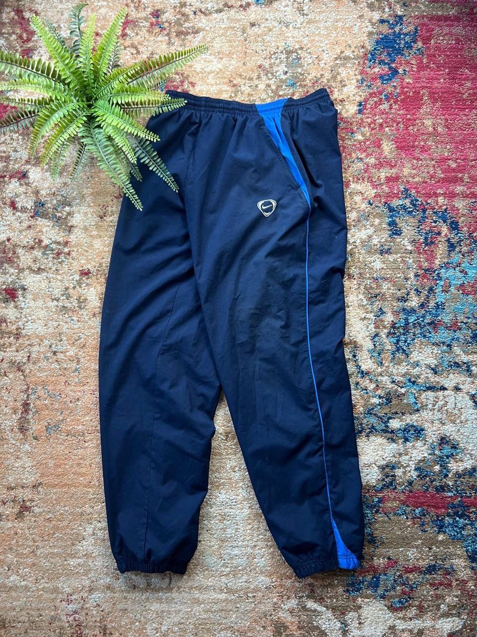Nike × Vintage 🫐 NIKE TEAM RETRO BAGGY TRACK PANTS Y2K SWOOSH LOGO 90’s Size US 34 / EU 50 - 1 Thumbnail