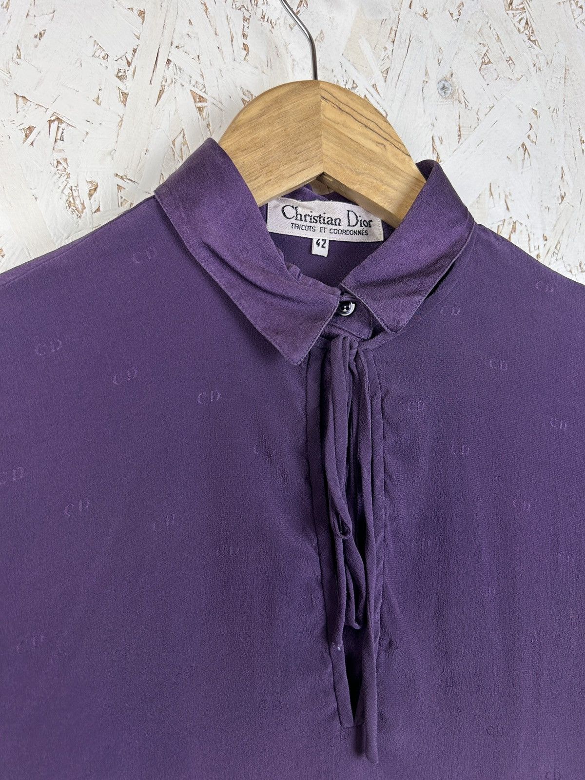 Christian Dior Monsieur 80s Vintage Christian Dior Cute Silk Collared Vest Shirt Size M / US 6-8 / IT 42-44 - 2 Thumbnail
