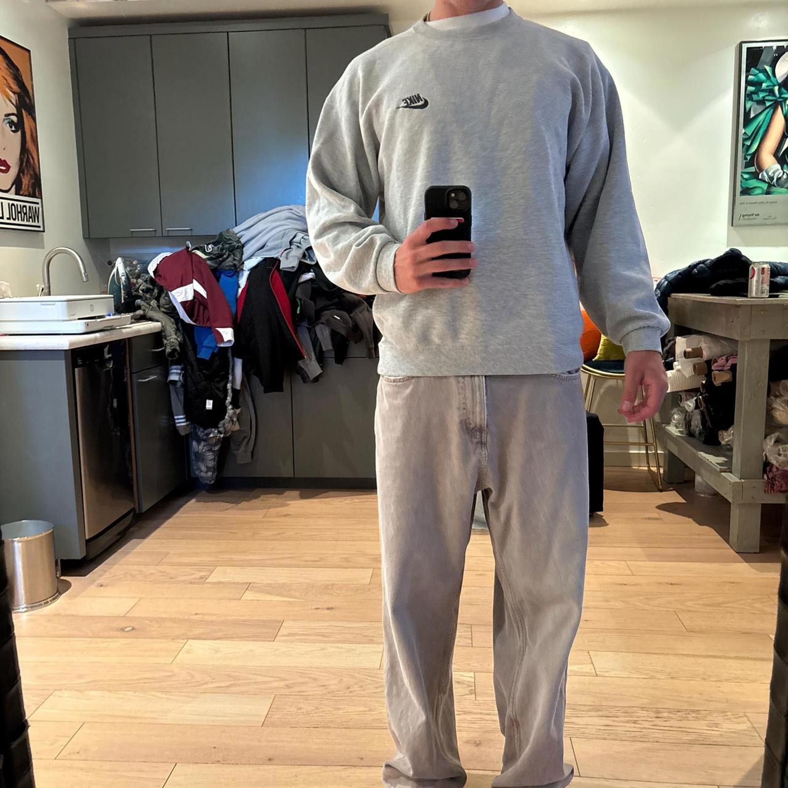 Nike light grey nike crewneck Size US M / EU 48-50 / 2 - 1 Thumbnail