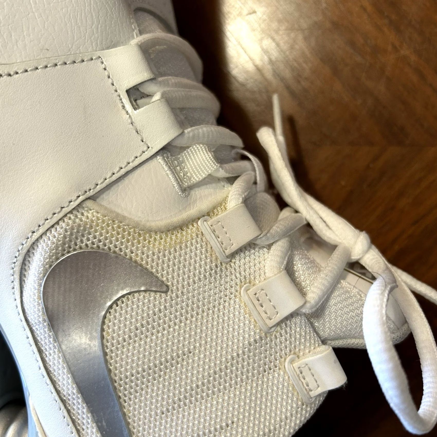 Nike Nike Shox Avenue White 833584-100 Sneaker Men 12 AS IS Good Condition 2016 Net Easy Size US 12 / EU 45 - 6 Thumbnail