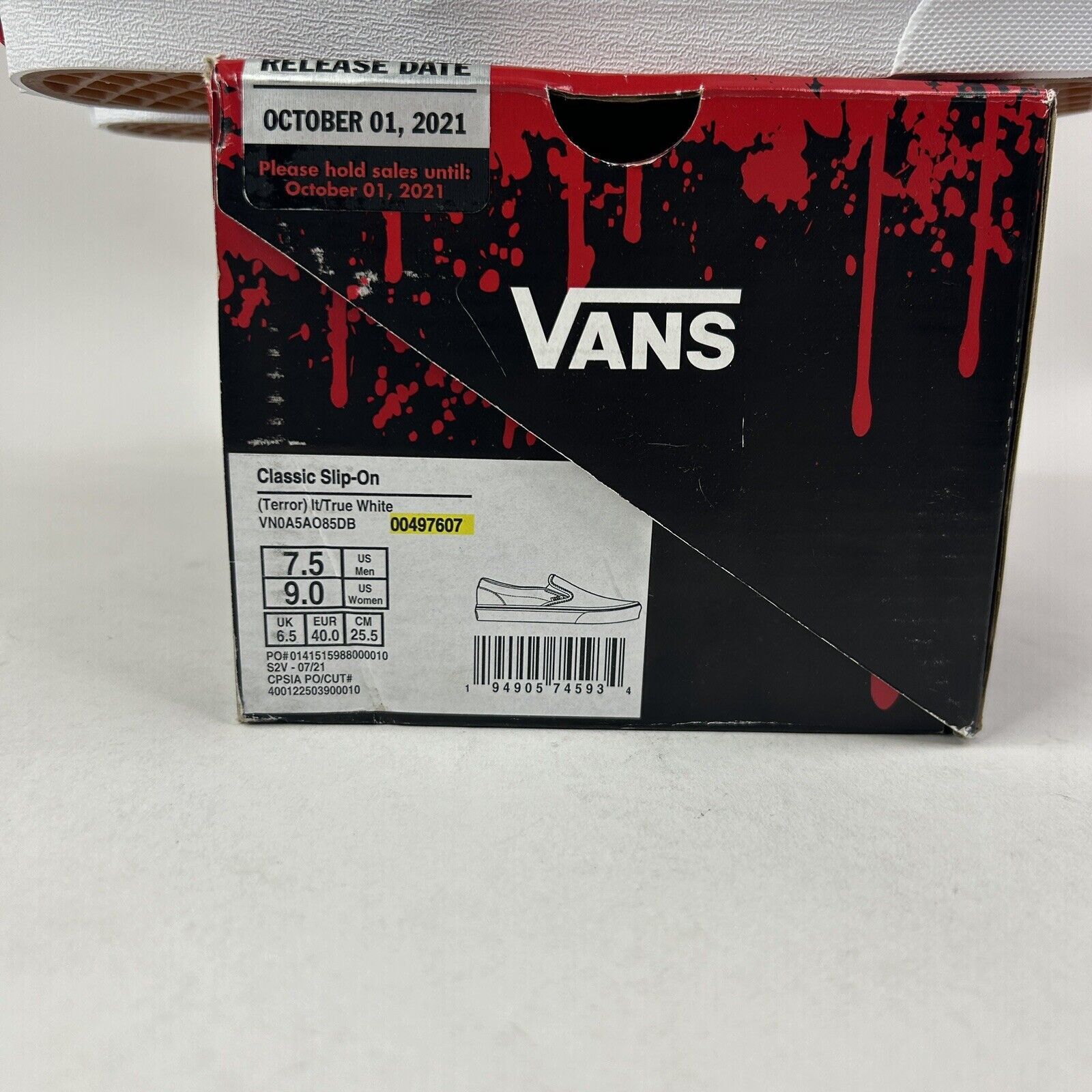 Vans Vans x House Of Terror Classic Slip-On “It/Pennywise” 2024 Size US 9 / IT 39 - 5 Thumbnail