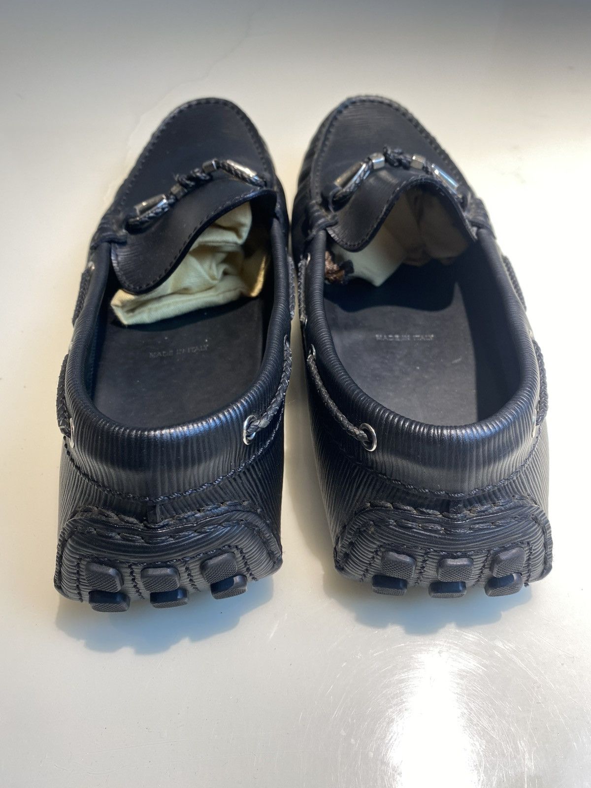 Louis Vuitton Louis Vuitton Black Epi Leather Braid Knot Detail Loafers Size US 10.5 / EU 43-44 - 6 Thumbnail