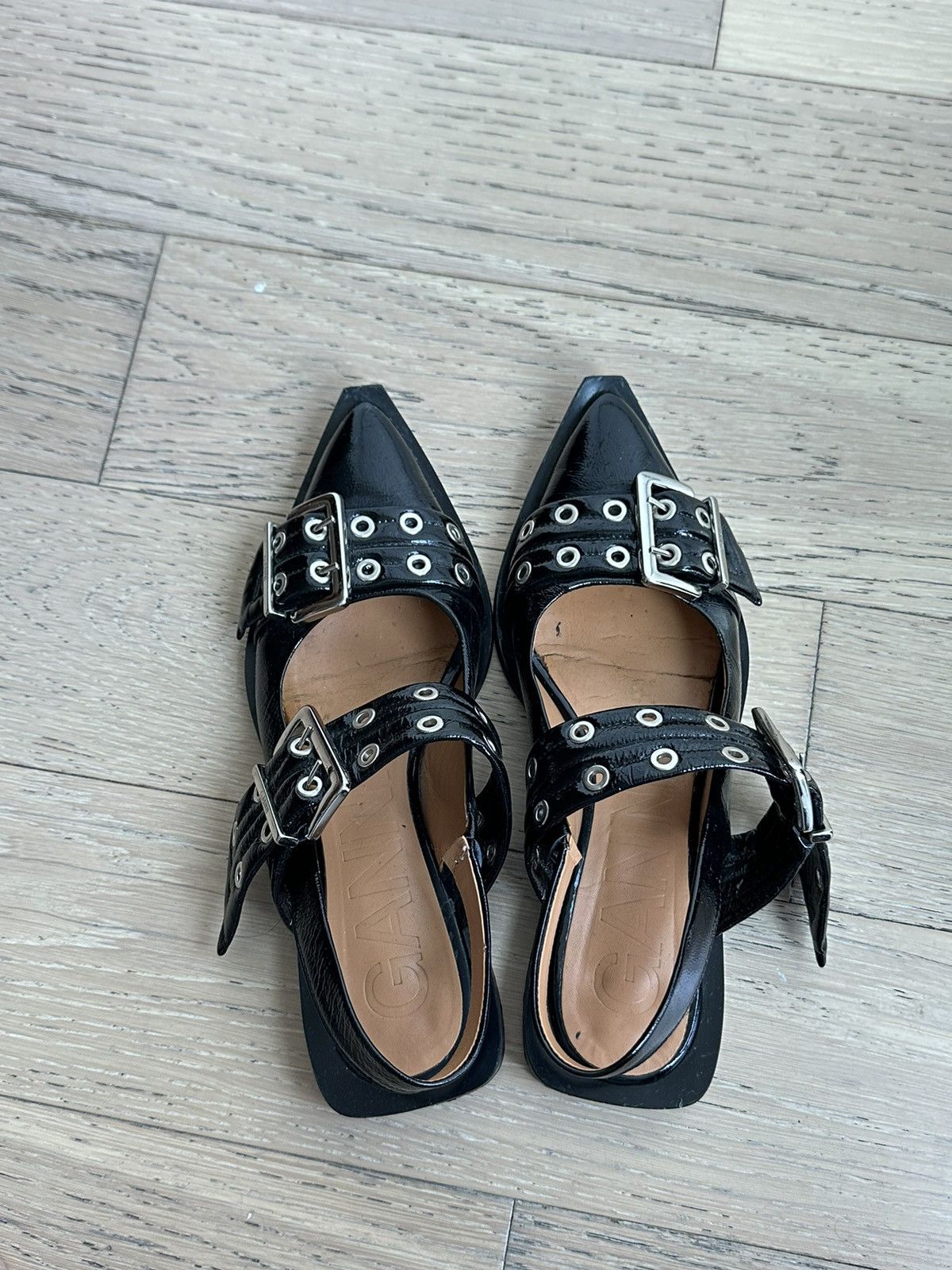 Ganni Ganni Pointed Toe Mary Jane Flats Size US 8 / IT 38 - 5 Thumbnail