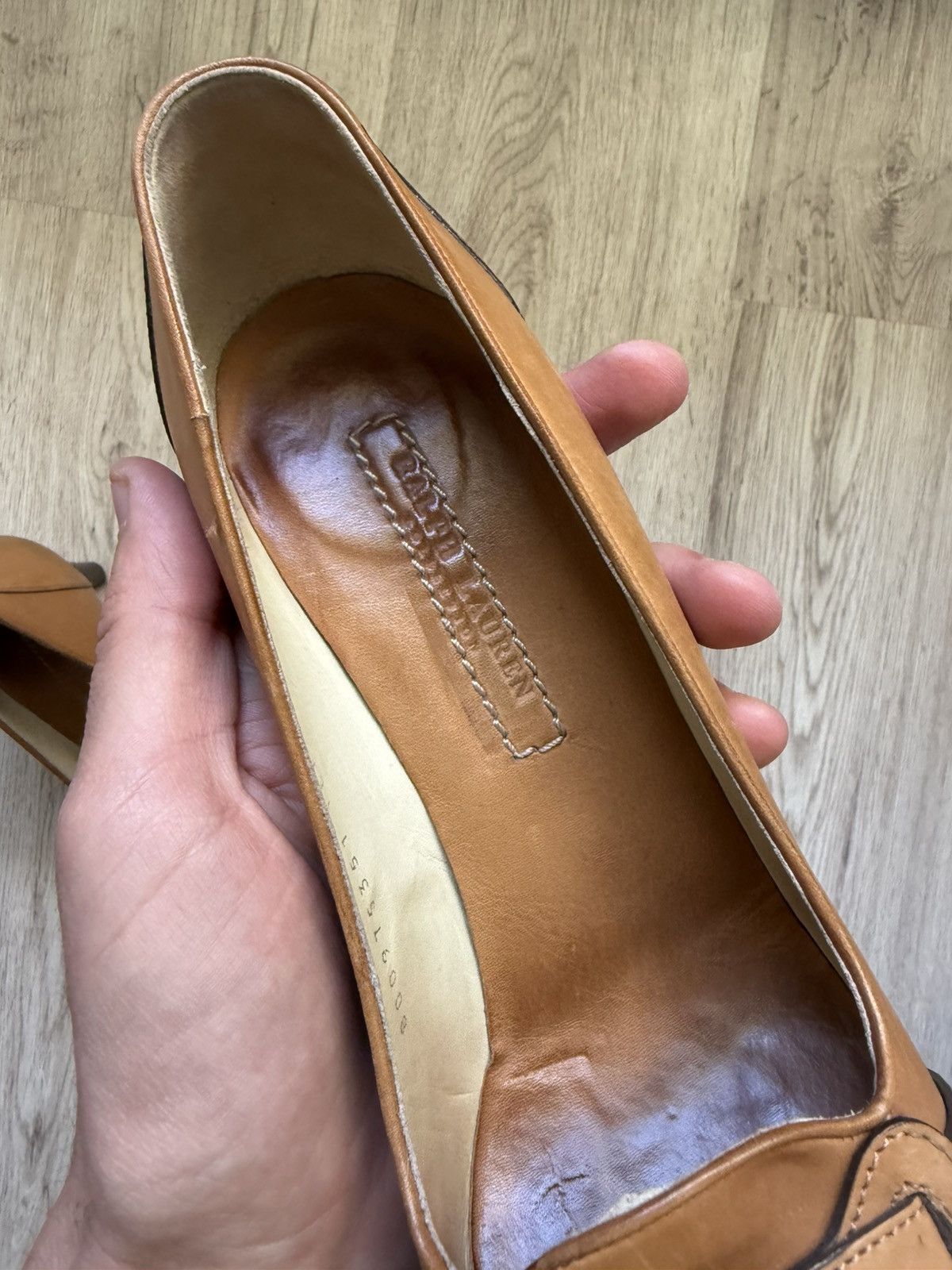Ralph Lauren Purple Label Ralph Lauren Collection Italy Leather Loafer Pumps Tan High Size US 9.5 / IT 39.5 - 8 Thumbnail