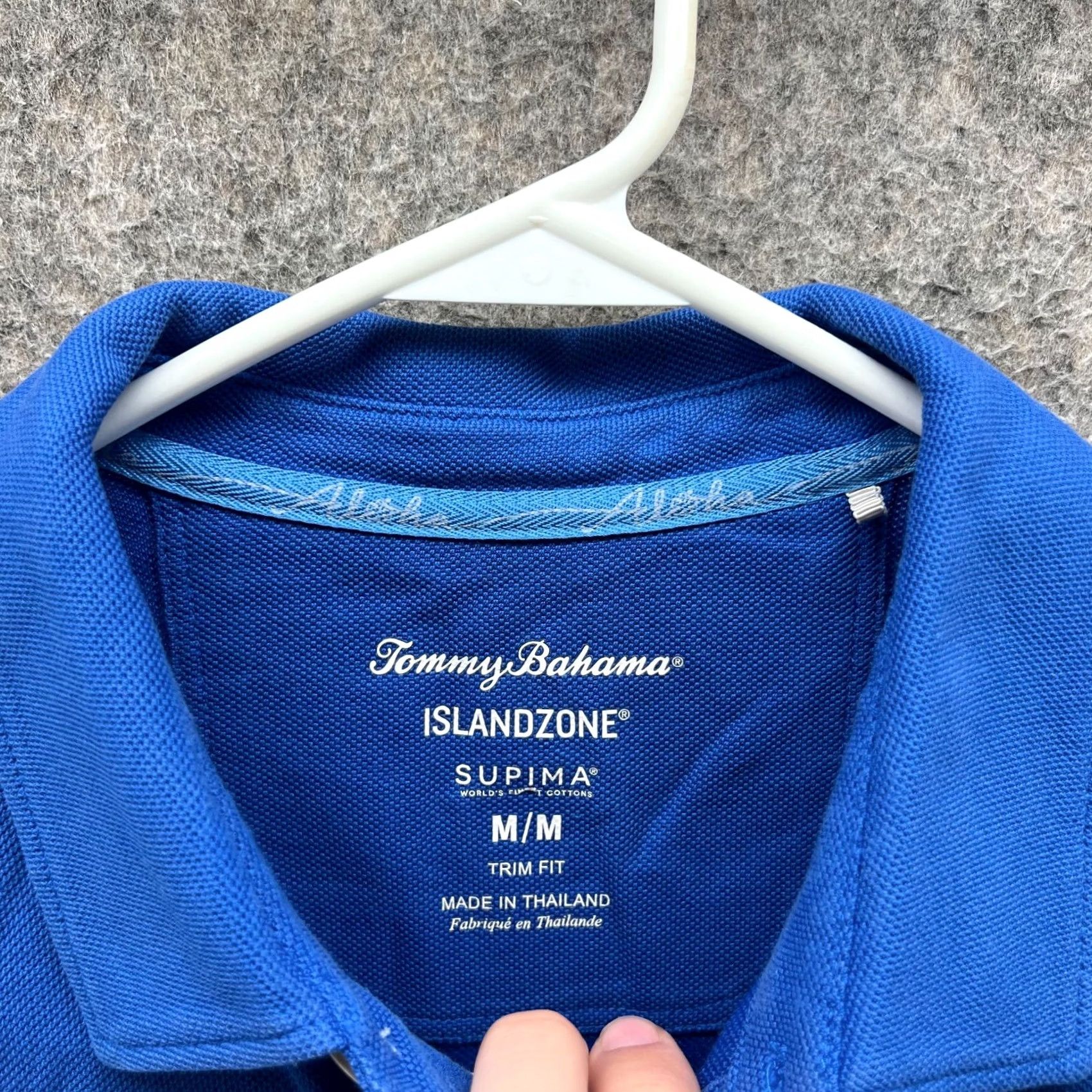 Tommy Bahama VINTAGE Tommy Bahama Polo Shirt Mens Medium Royal Blue Island Zone Supima Cotton Trim Size US M / EU 48-50 / 2 - 7 Thumbnail