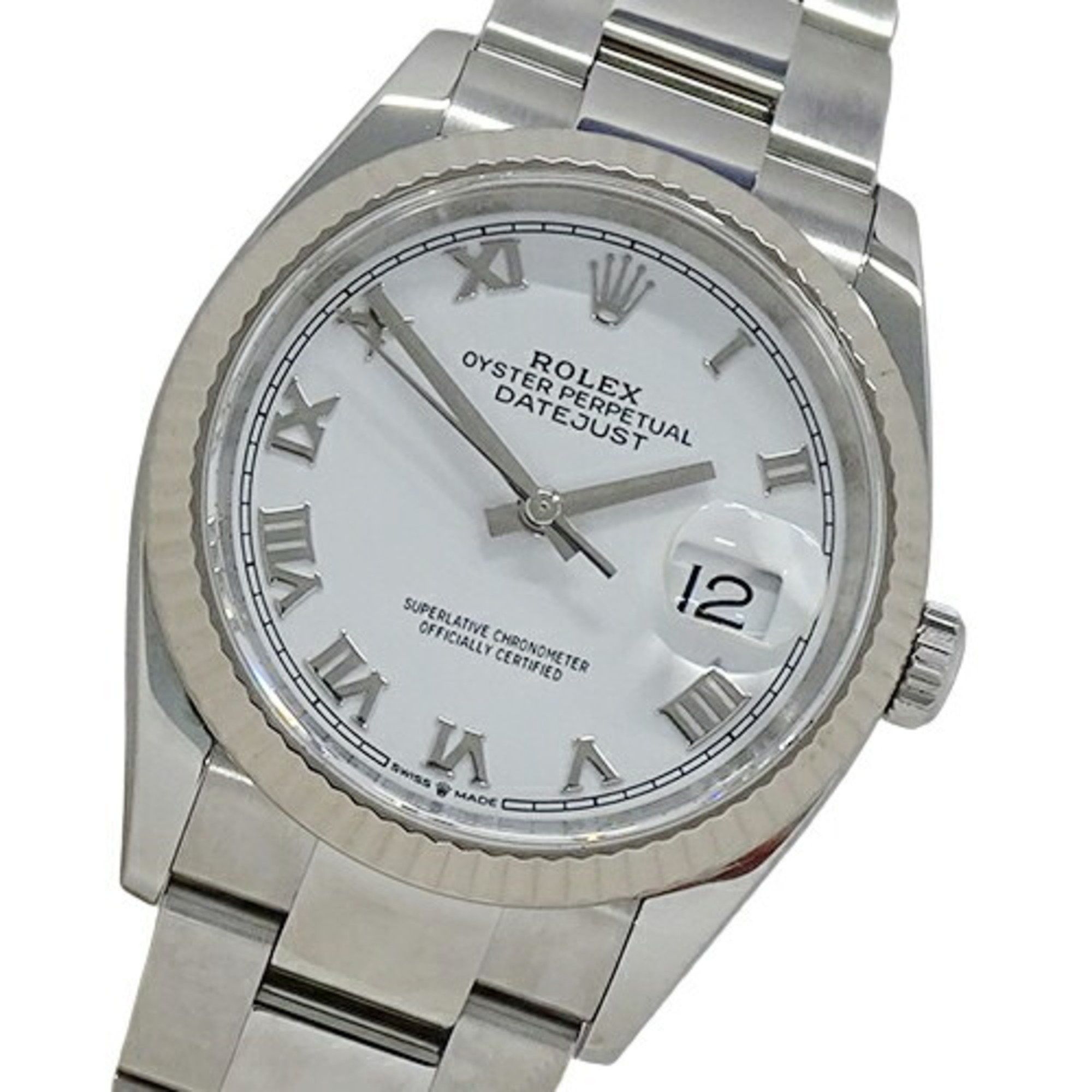 Rolex Rolex Datejust 126234 Y serial number watch men's automatic AT stainless steel SS white gold WG silver Roman polished Size ONE SIZE - 1 Thumbnail