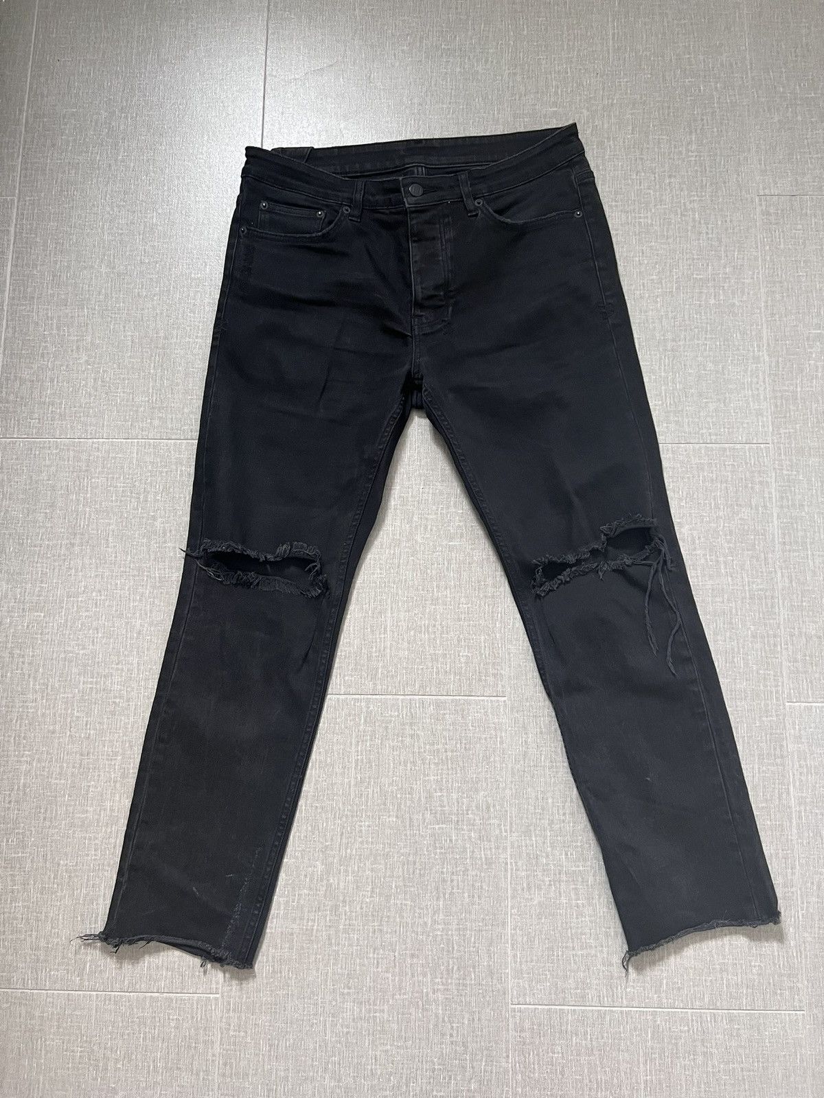 Double Knee Ripped Denim