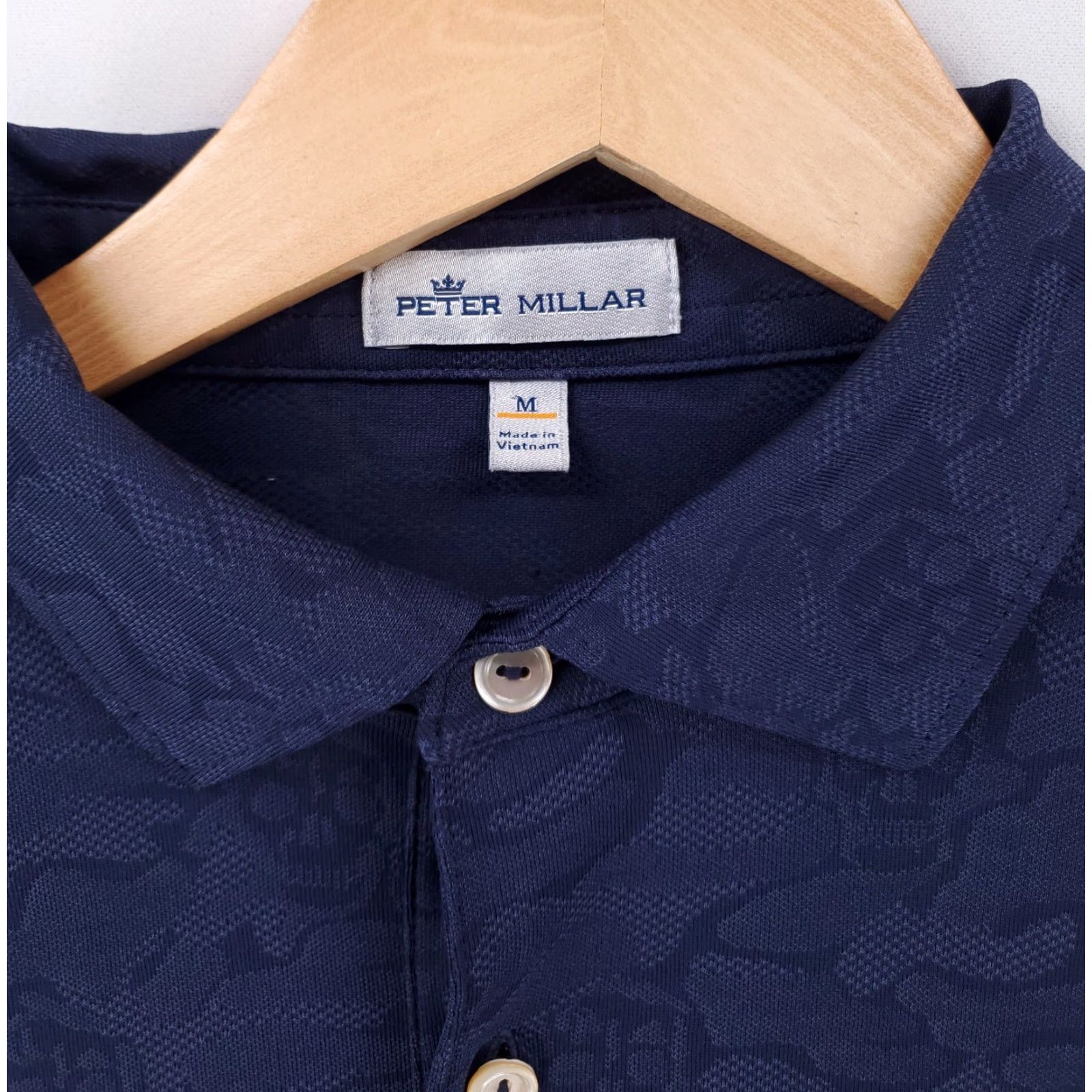 Peter Millar VINTAGE? No not vintage. Use core: Nike? It's Peter Millar. So: Peter Millar Skull Camo Polo Shirt Blue Short Sleeve Mens M Size US M / EU 48-50 / 2 - 3 Thumbnail