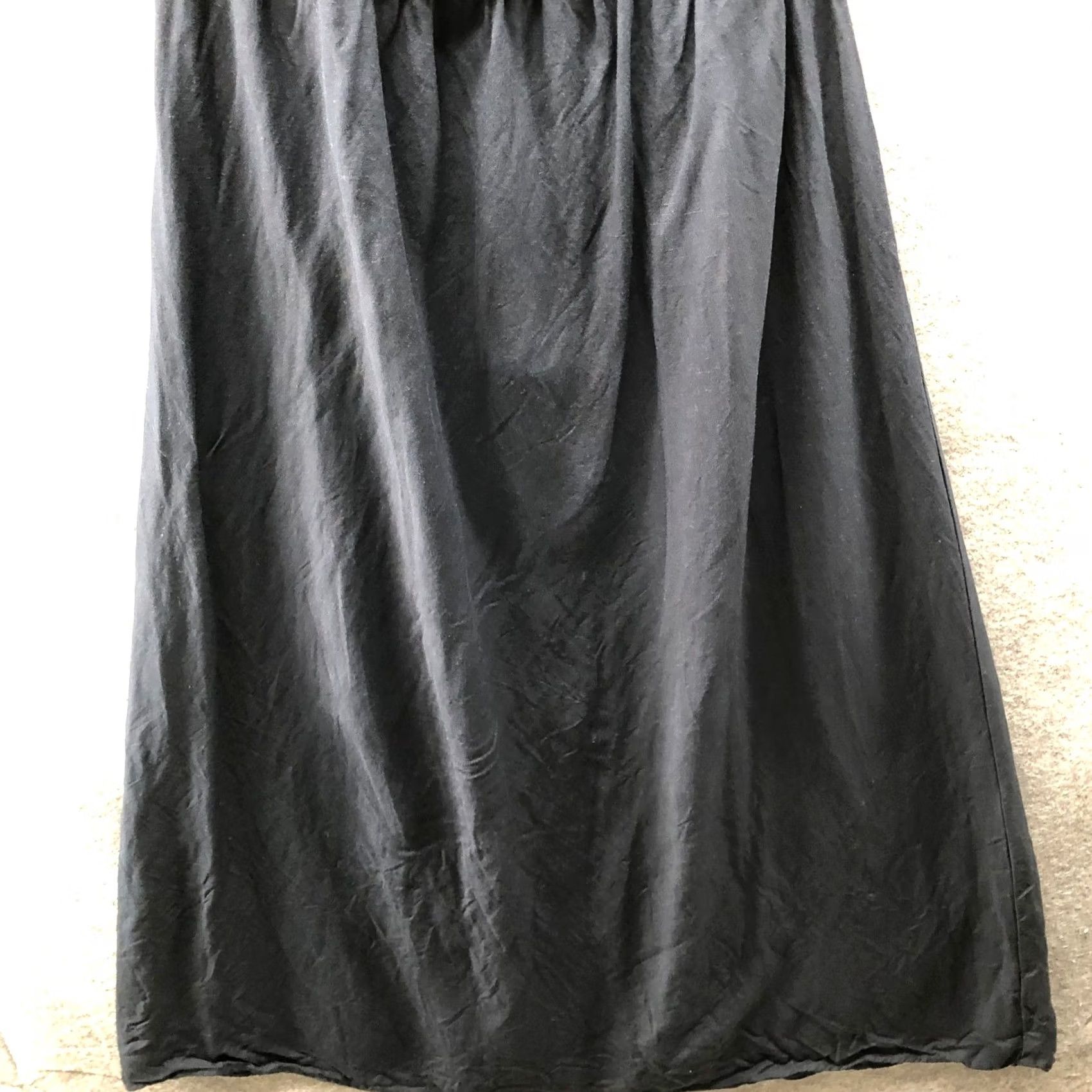 Lioness Lioness Linen Blend Strapless Maxi Dress Womens S Black Ruched A-Line Boning Size S / US 4 / IT 40 - 4 Thumbnail