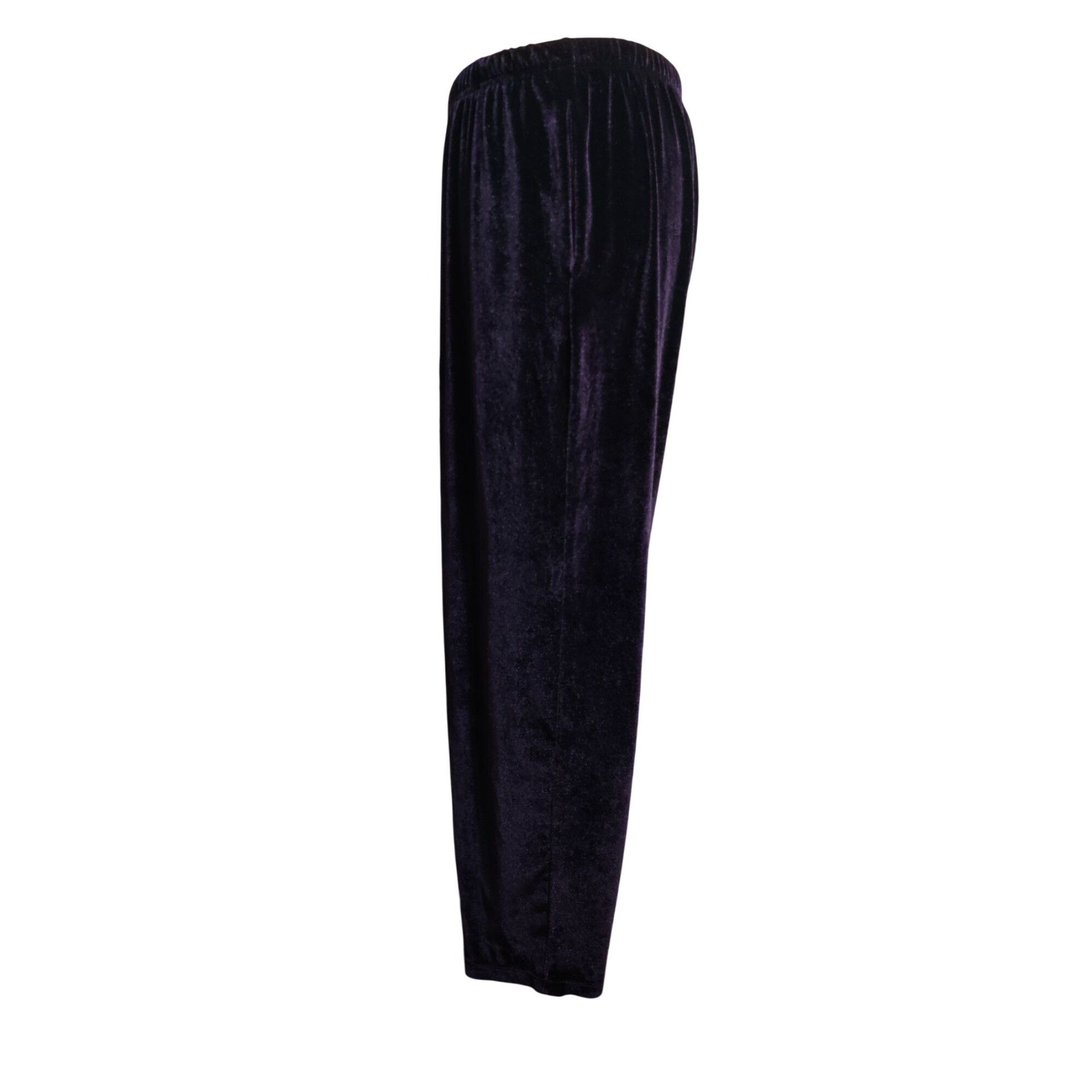 Coldwater Creek Coldwater Creek XL Womens Deep Purple Velour Pants Vintage P Size 35" - 5 Thumbnail