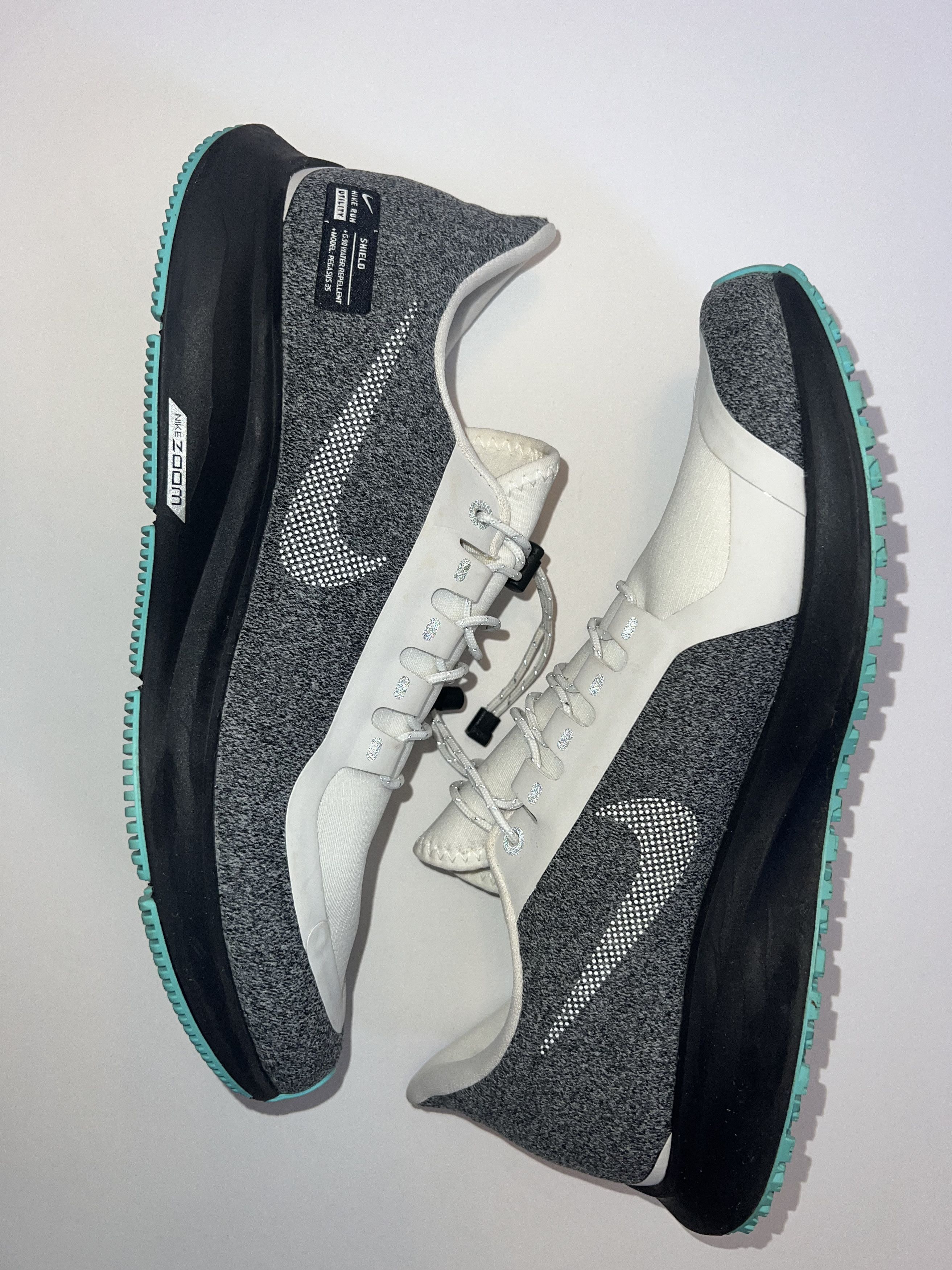 Nike Wmns Air Zoom Pegasus 35 Run Shield 'Oil Grey' Size US 10 / IT 40 - 3 Thumbnail