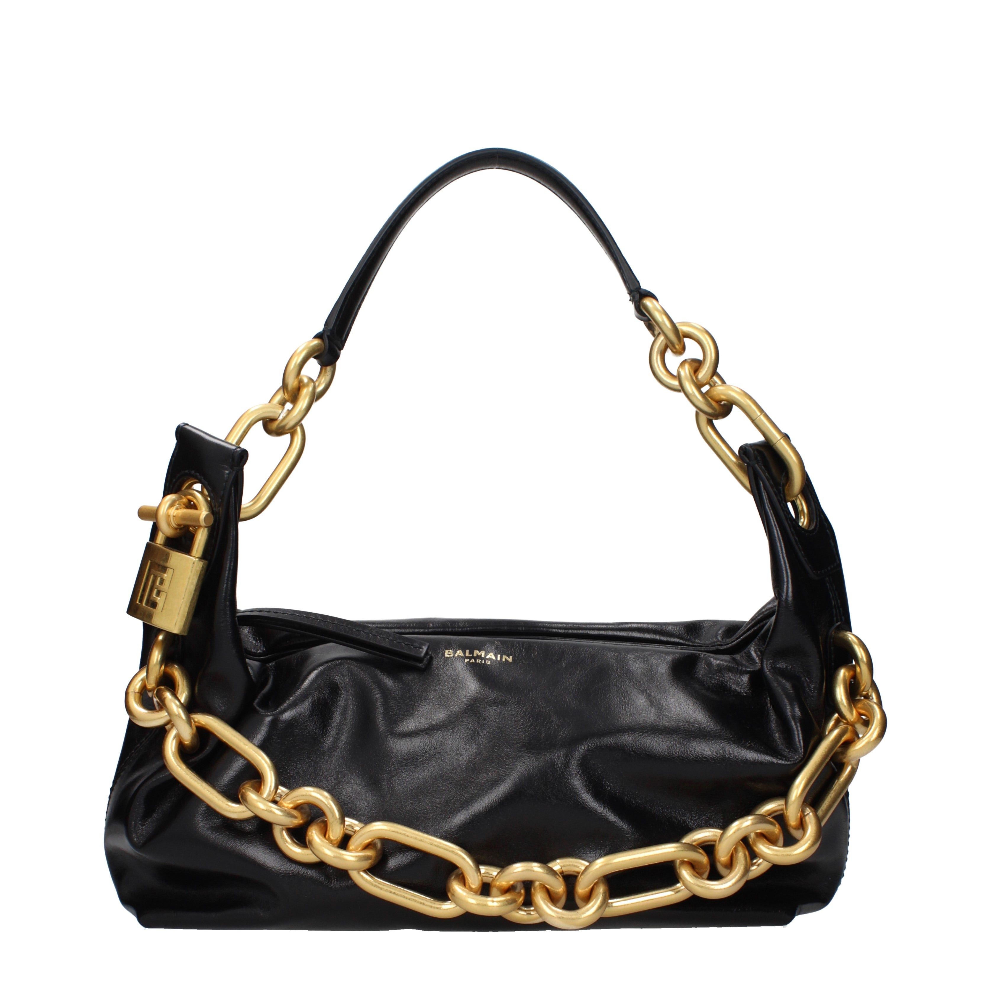 Balmain Balmain Shoulder Bags Women Leather Black Size ONE SIZE - 1 Thumbnail