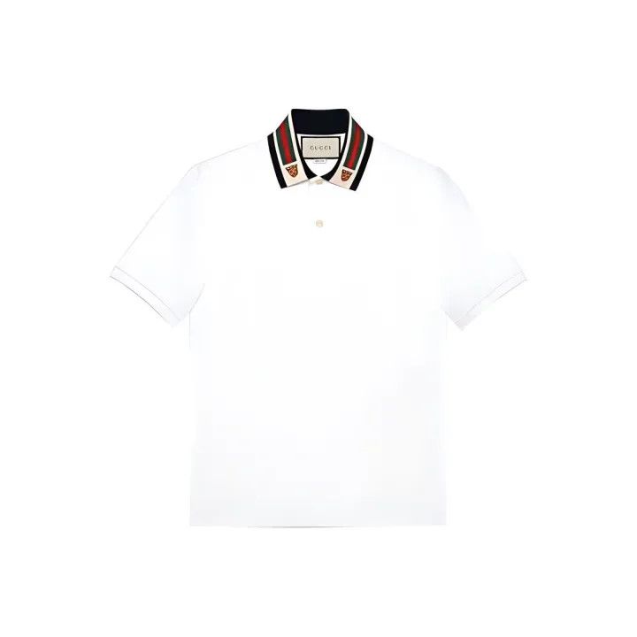 Gucci Gucci Striped Neck Short Sleeve Polo Shirt Size US M / EU 48-50 / 2 - 1 Thumbnail