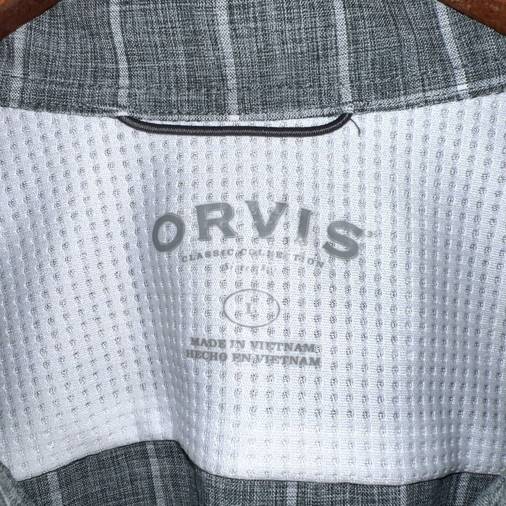 Orvis Orvis Shirt Plaid Short Sleeve Mens Size L Gray Size US L / EU 52-54 / 3 - 3 Thumbnail