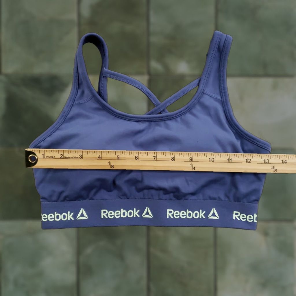 Reebok Reebok Sports Bra Womens S Blue Indigo Medium Support Wicking Size ONE SIZE - 1 Thumbnail