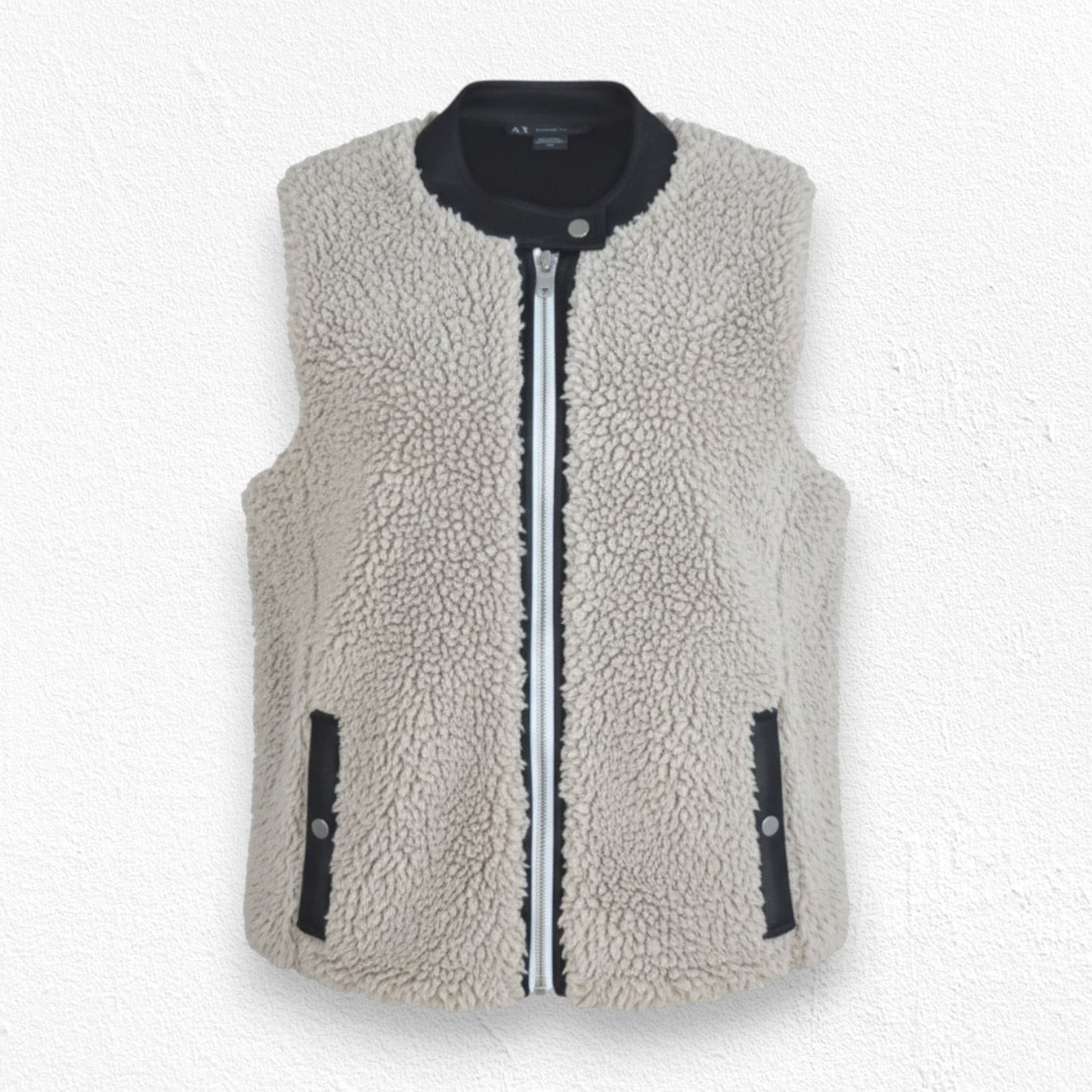 Armani Exchange Armani Exchange Tan Faux Fur Vest Size Medium Size M / US 6-8 / IT 42-44 - 1 Thumbnail