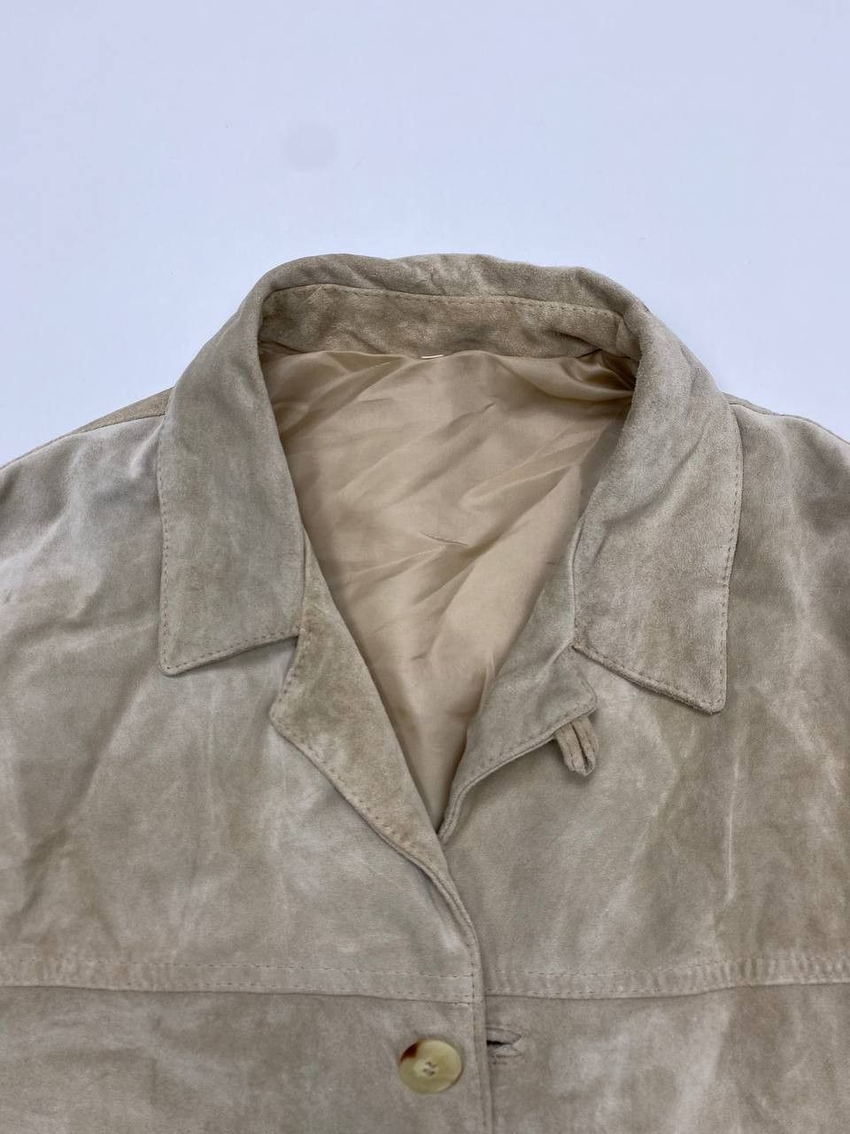 Vera Pelle Vera Pelle Beige M Vintage Suede Jacket 90s Italy Size US M / EU 48-50 / 2 - 3 Thumbnail