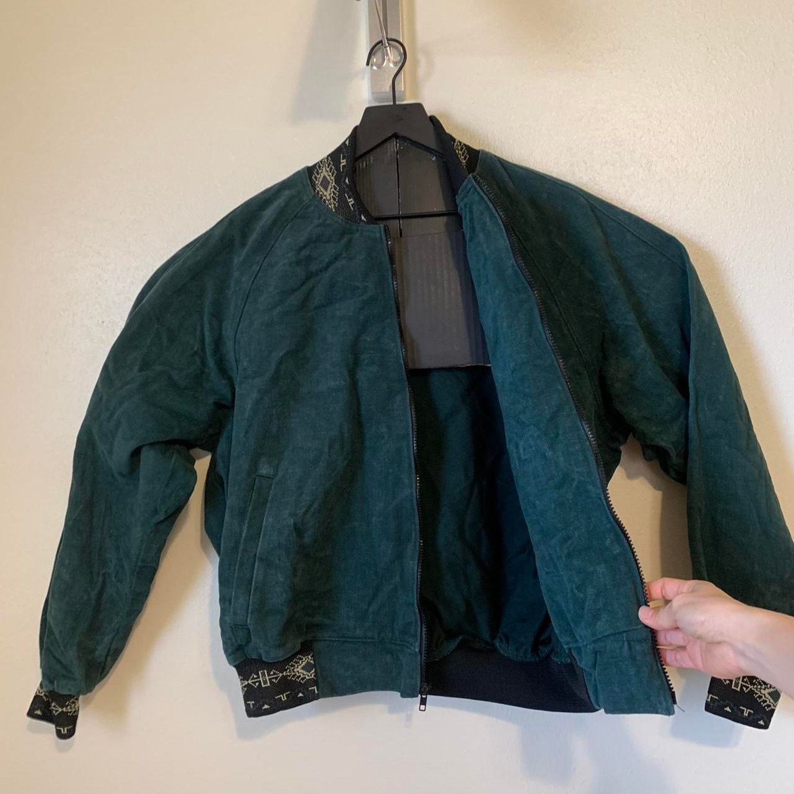 Vintage Vintage 90s Kyta Make Co. Western Aztec Bomber Jacket Size US L / EU 52-54 / 3 - 4 Thumbnail
