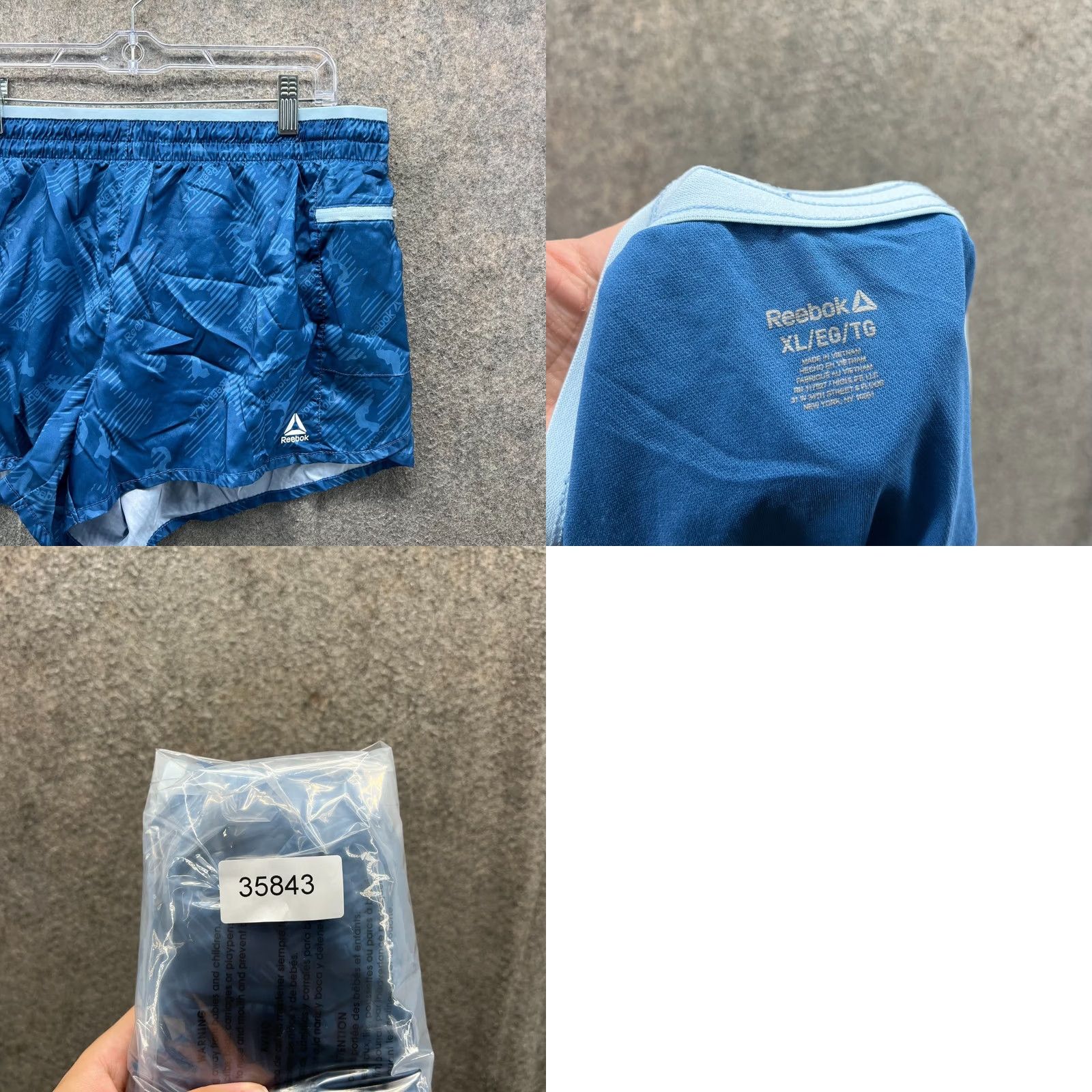 Reebok Reebok Shorts Mens XL Blue Running Lightweight Athletic Logo Camouflage Athletic Sports Mens XL Blue Camouflage Lightweight Running Shorts Size US 36 / EU 52 - 8 Thumbnail