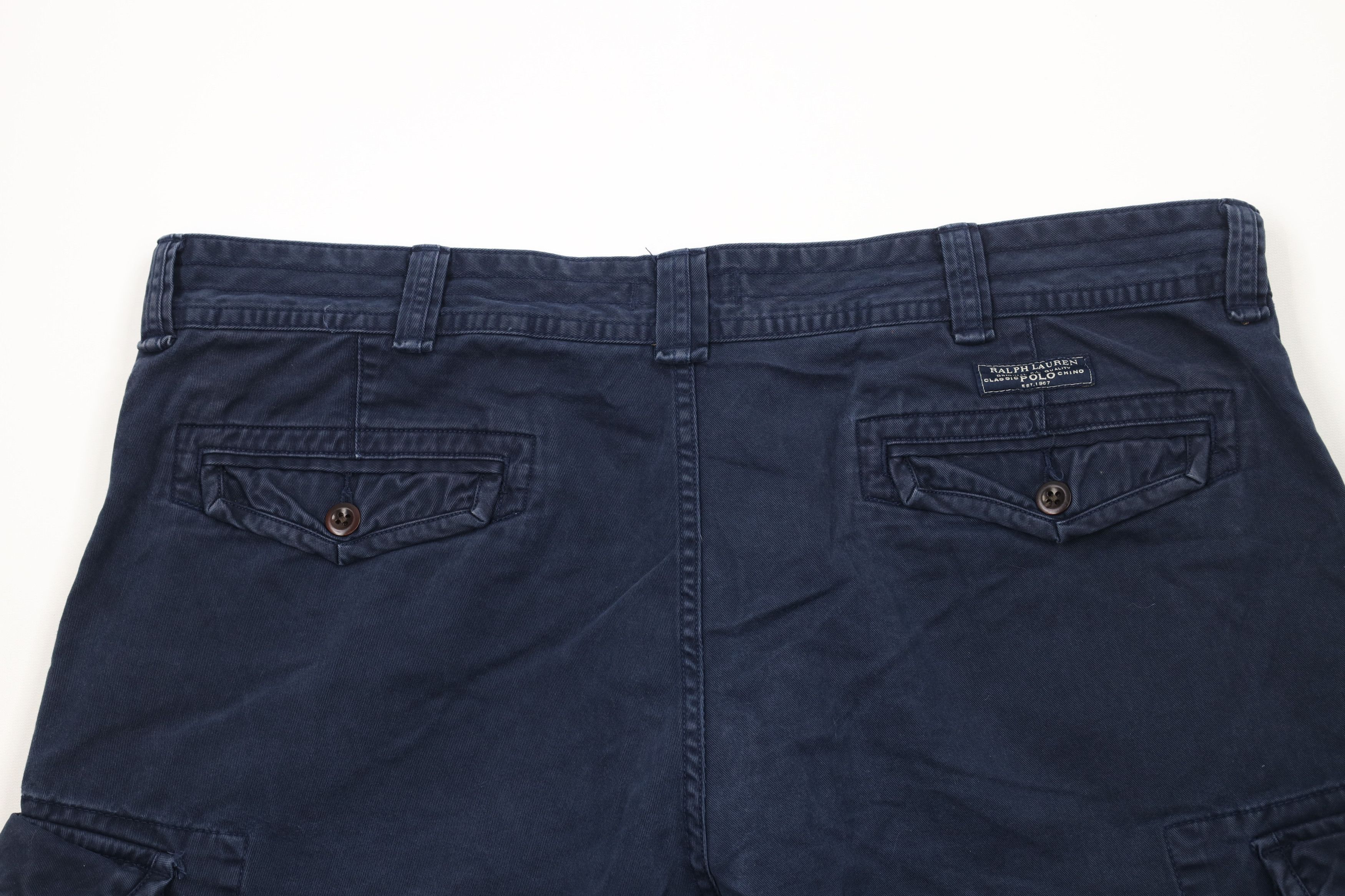 Ralph Lauren × Vintage Vintage Ralph Lauren Heavyweight Cargo Shorts Navy Blue Size US 42 / EU 58 - 11 Thumbnail