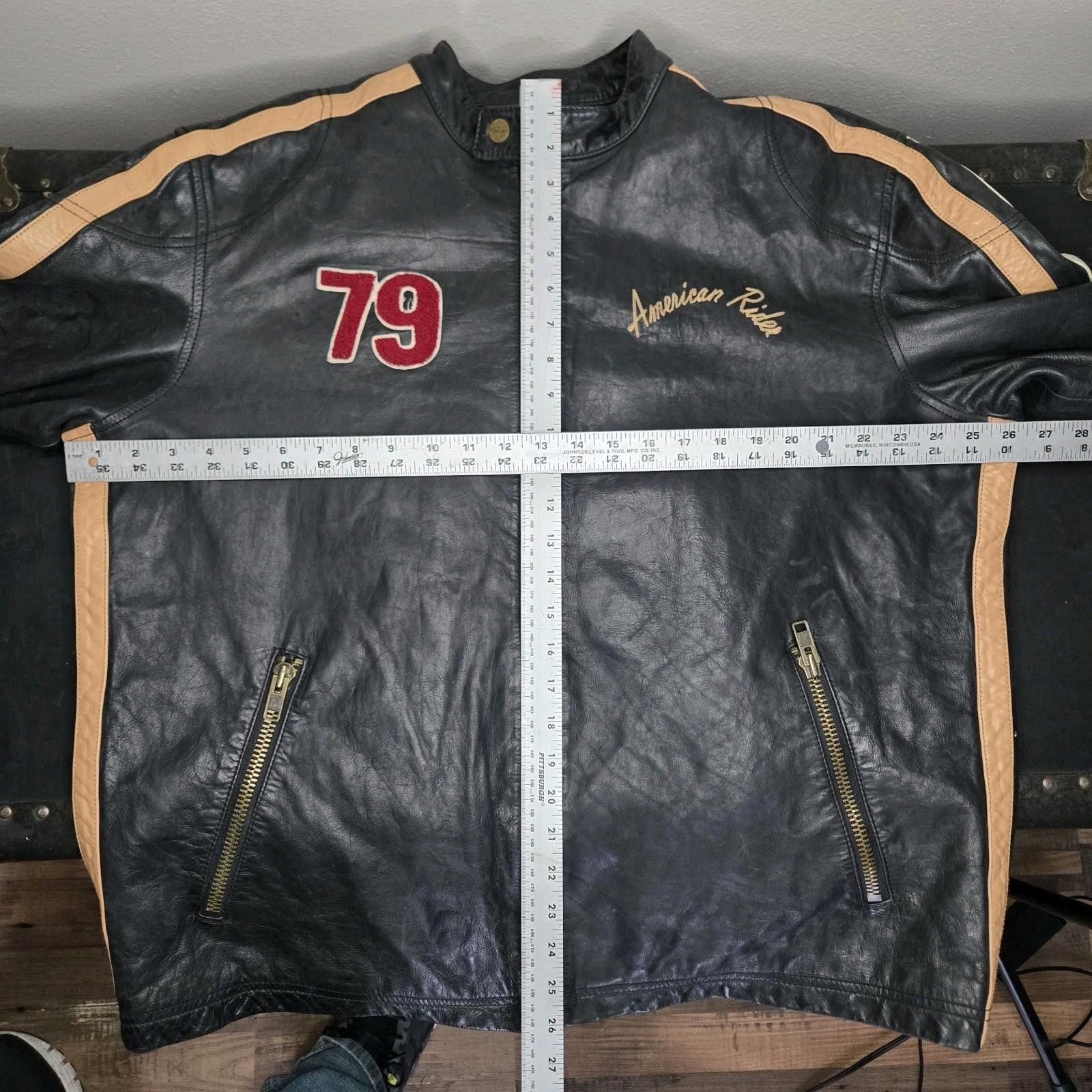 Wilsons Leather Wilsons M Julian Leather Cafe Racer Biker Jacket M XXL C1 Size US XXL / EU 58 / 5 - 9 Thumbnail