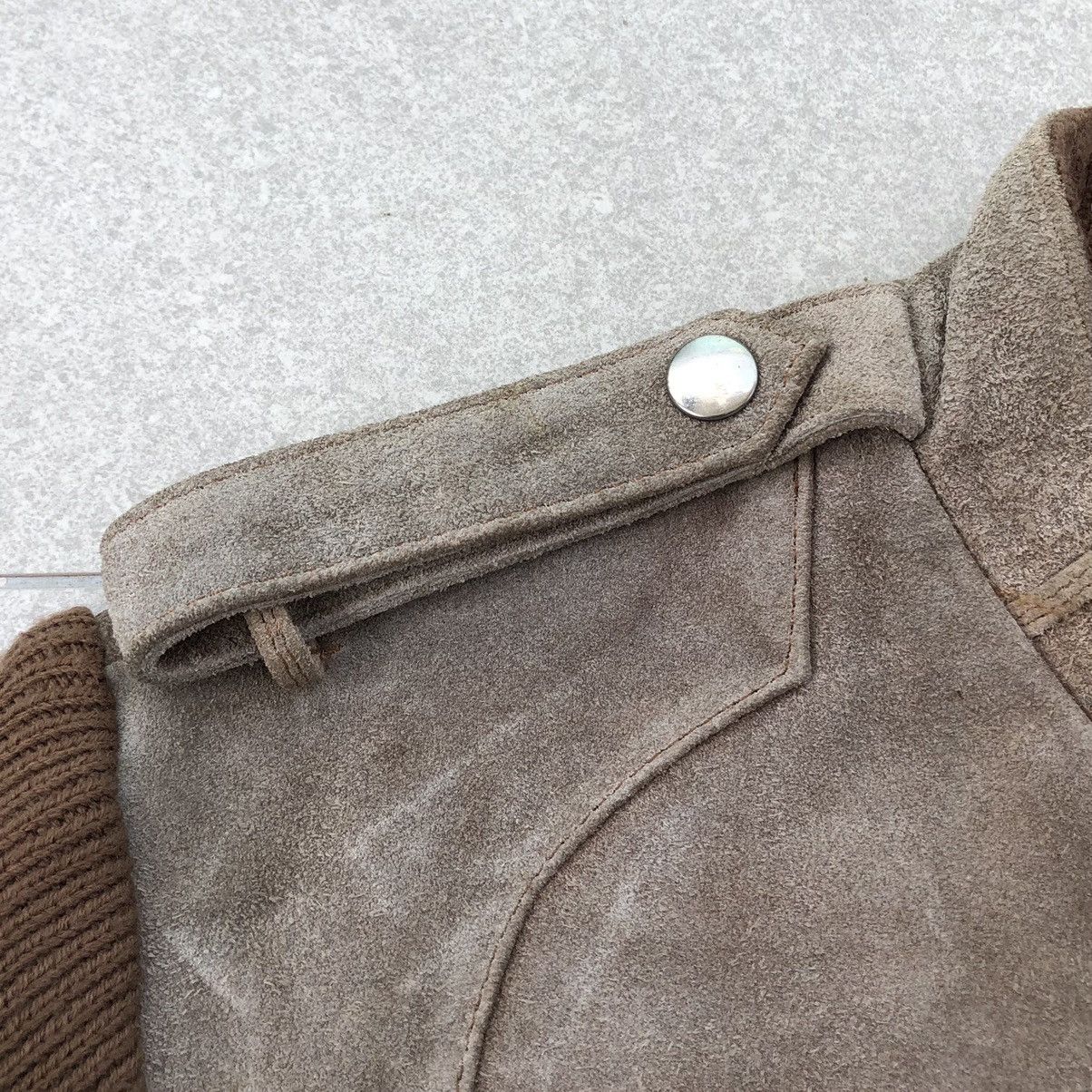 Sears Vintage70s Sears Sportwear Suede Leather Knit Sleeve Jacket Size US L / EU 52-54 / 3 - 5 Thumbnail