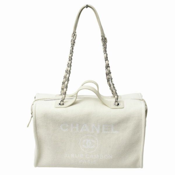 Chanel Chanel Deauville Canvas Leather 2way Bag Canvas Shoulder