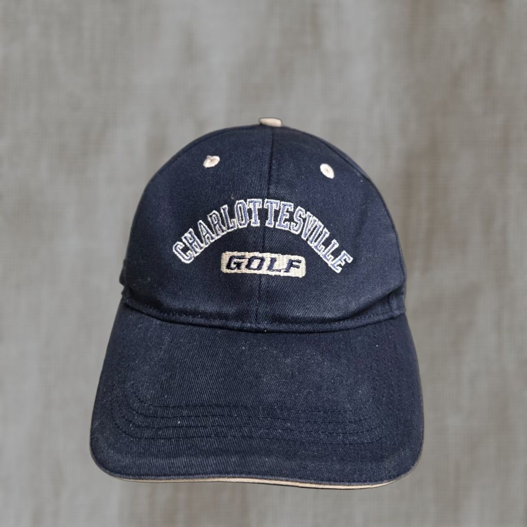 Vintage VINTAGE Charlottesville Hat Baseball Cap Cotton Blue One Size Men Adult Blue Trendy Cotton Baseball Cap Strapback Virginia VA Size ONE SIZE - 1 Thumbnail