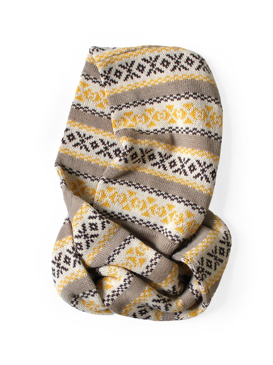 kapital 5G Wool Yellowknife Fair Isle Balaclava Scarf