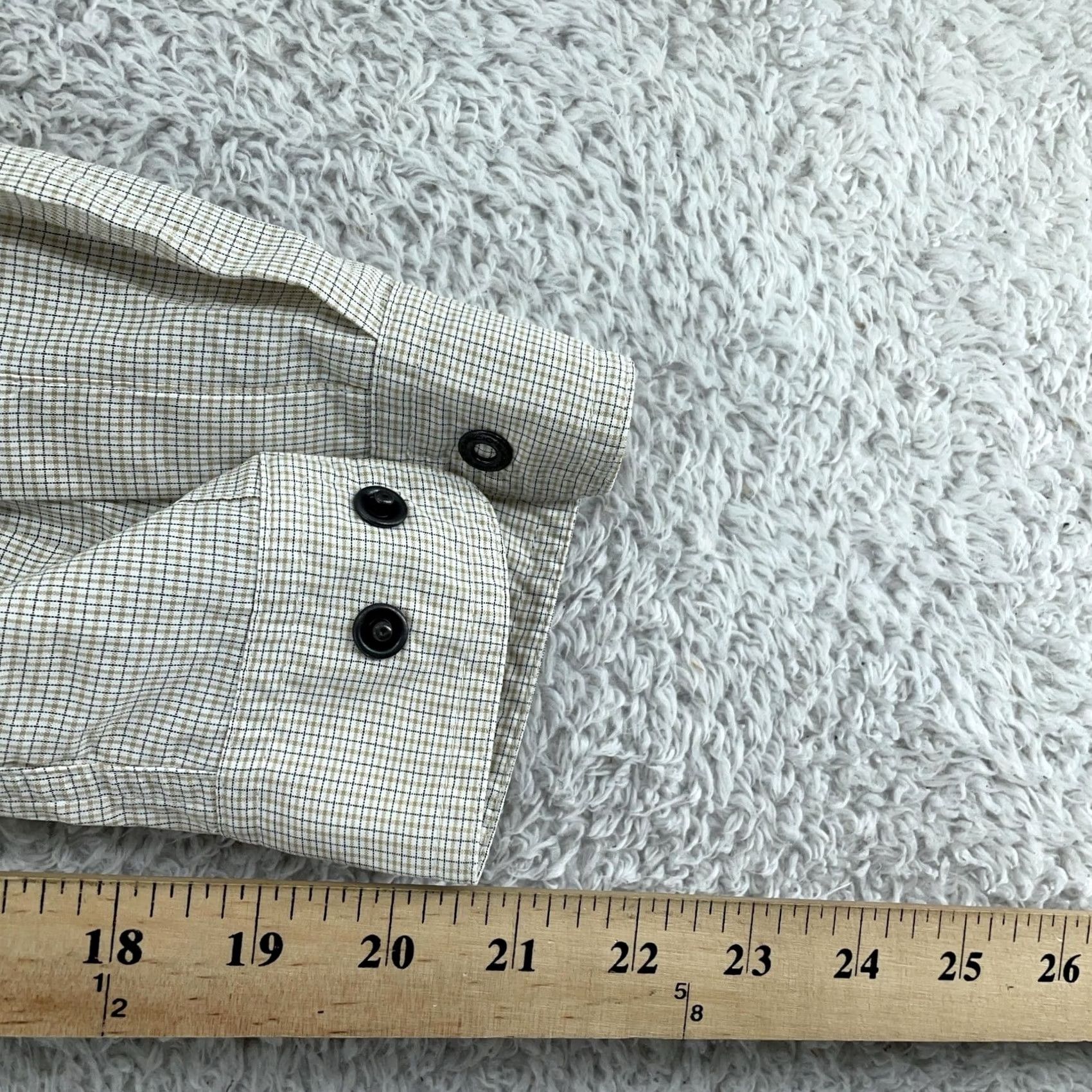 ExOfficio ExOfficio Shirt Men L Beige Check Insect Shield BugsAway Hiking Fishing Collared Shirt Size US L / EU 52-54 / 3 - 7 Thumbnail