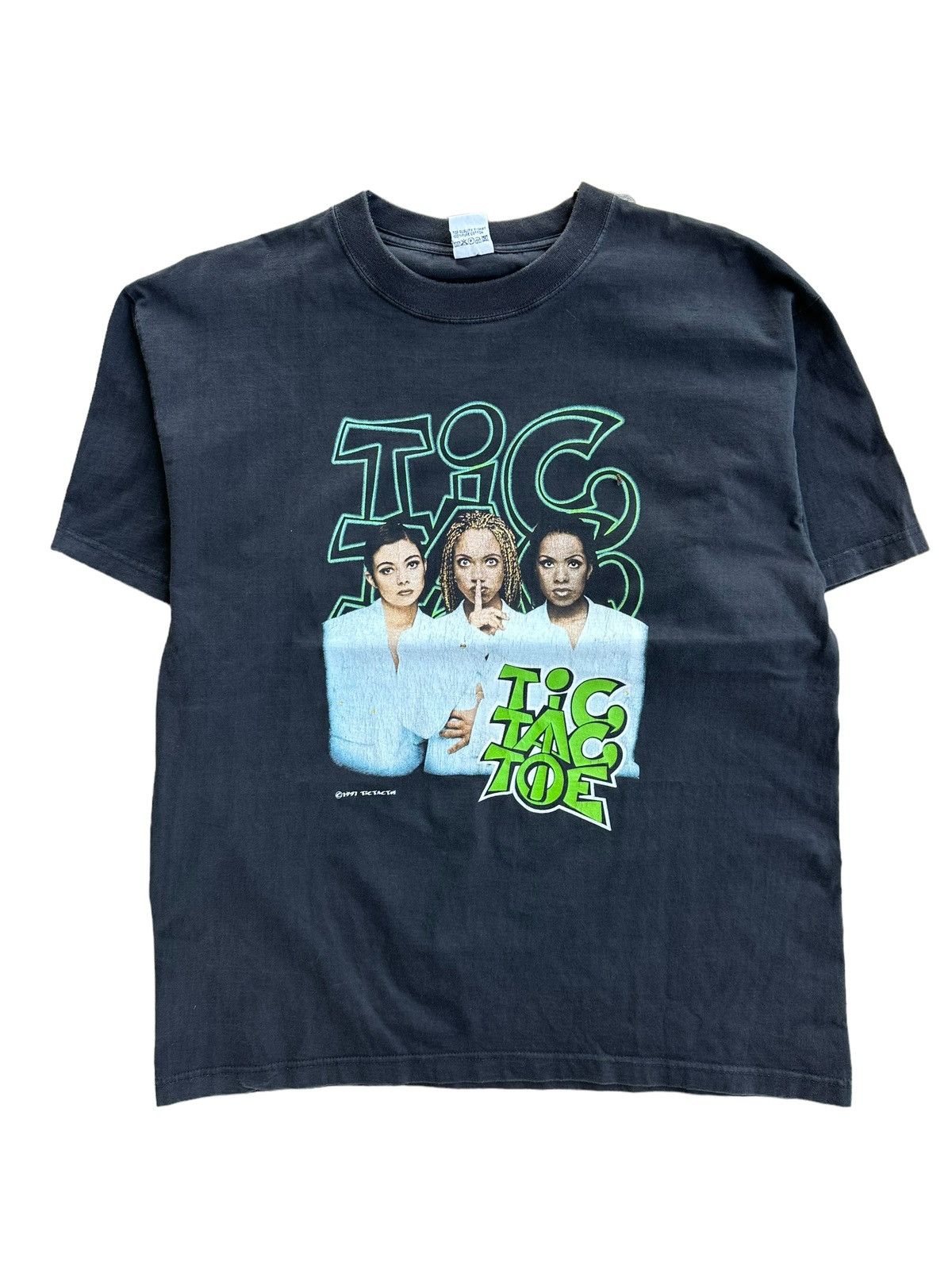 image of Rap Tees x Vintage 90’S Tic Tac Toe Hip Hop Group T-Shirt in Black, Men's (Size XL)