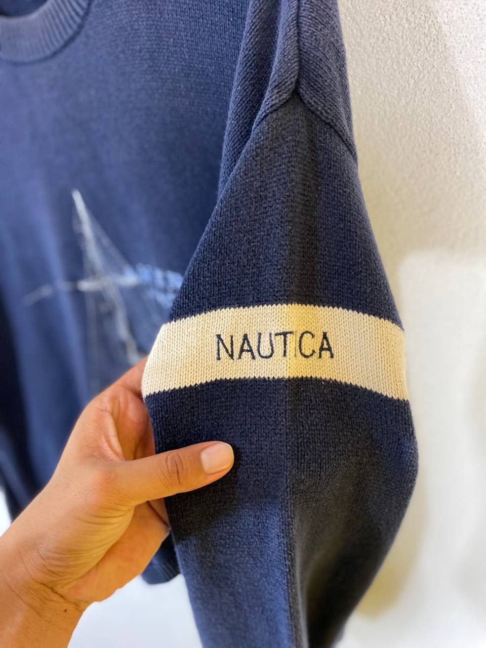 Nautica vintage nautica knitted sweatshirt very nice design Size US M / EU 48-50 / 2 - 4 Thumbnail