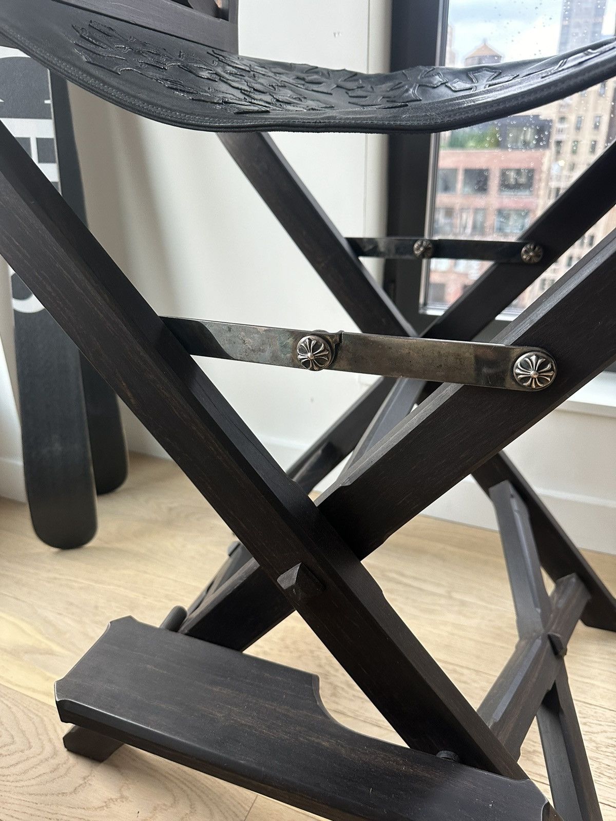 Chrome Hearts CHROME HEARTS MOVIE STAR PRODUCER EBONY CROSS PATCH CHAIR Size ONE SIZE - 18 Thumbnail