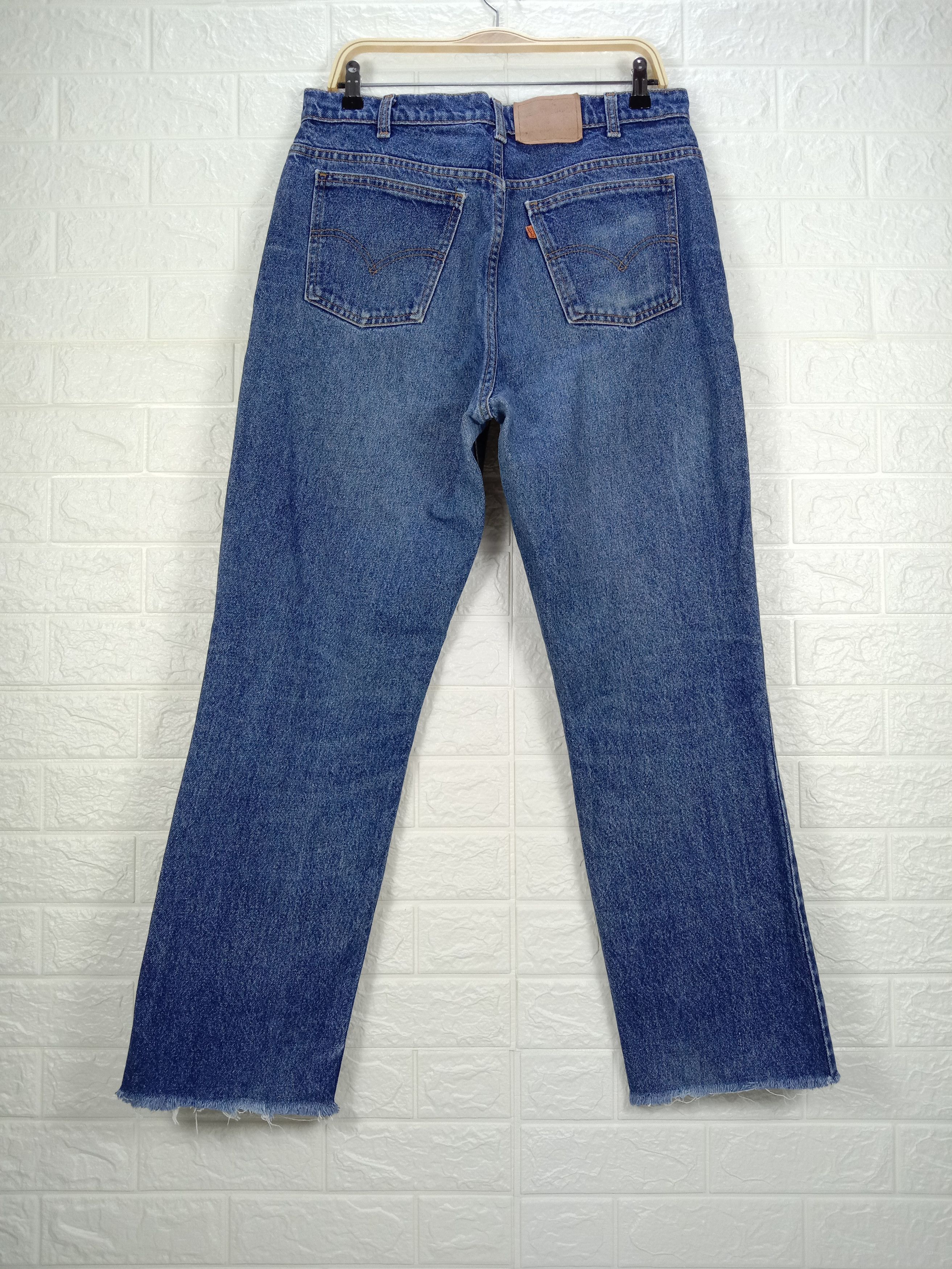 Levi's Vintage 90s Levi's 506 Orange Tab Jeans Blue Wash Denim Size 34" / US 12 / IT 48 - 5 Thumbnail