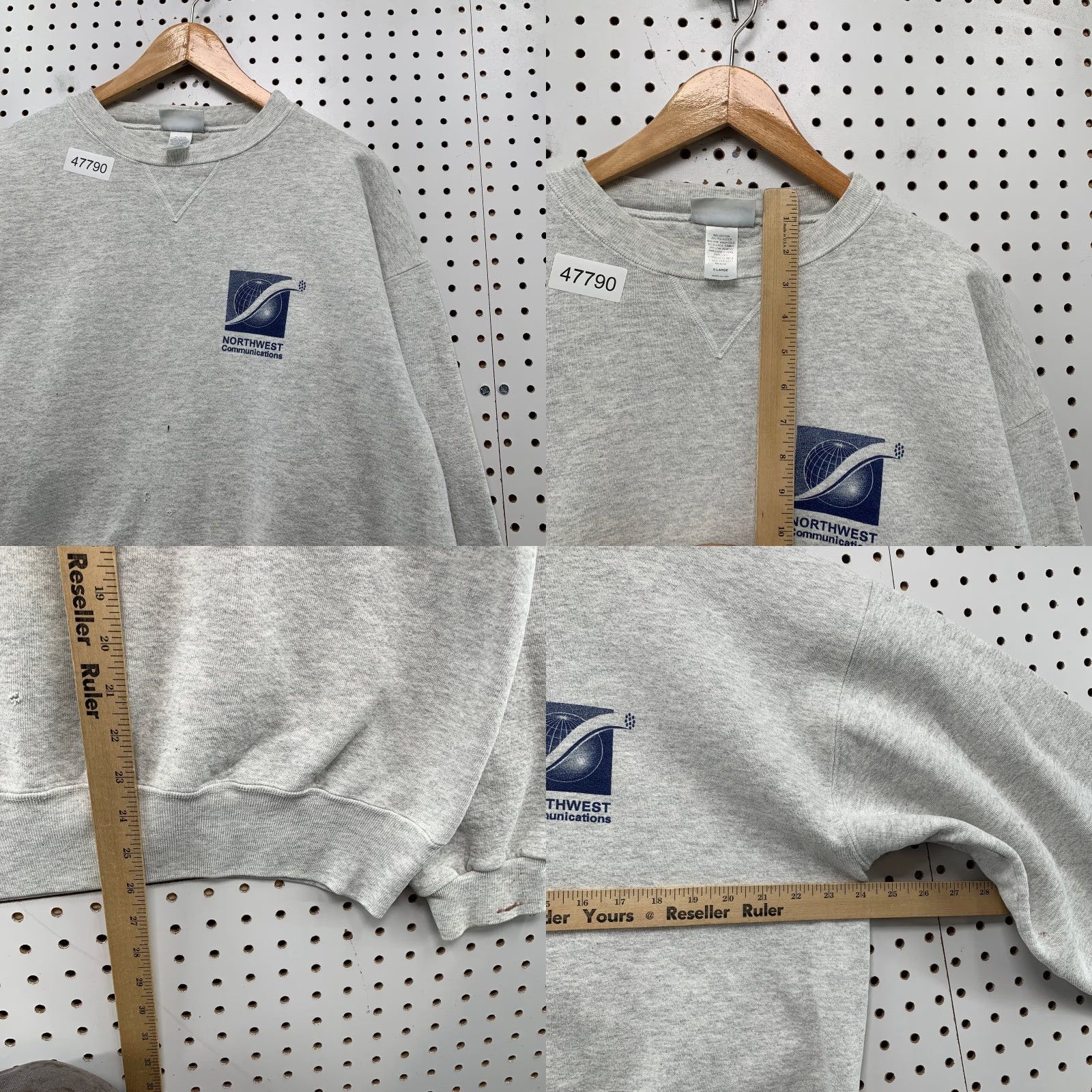 Vintage VINTAGE Heavyweight Fleece Sweatshirt Mens XL Gray USA Shirt 90s Size US XL / EU 56 / 4 - 9 Thumbnail
