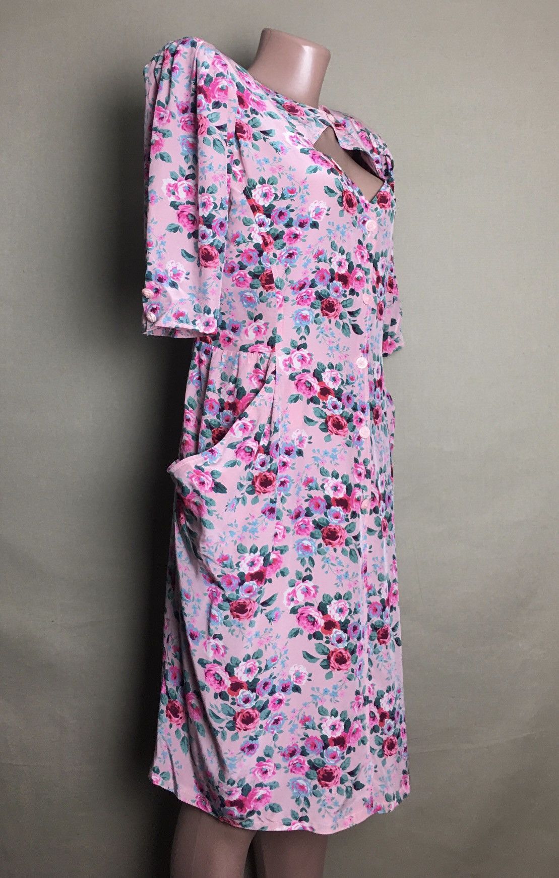 Emanuel Ungaro × Ungaro Paris × Vintage Emanuel Ungaro Silk Vintage Floral Midi Dress EU 44 Size M / US 6-8 / IT 42-44 - 4 Thumbnail