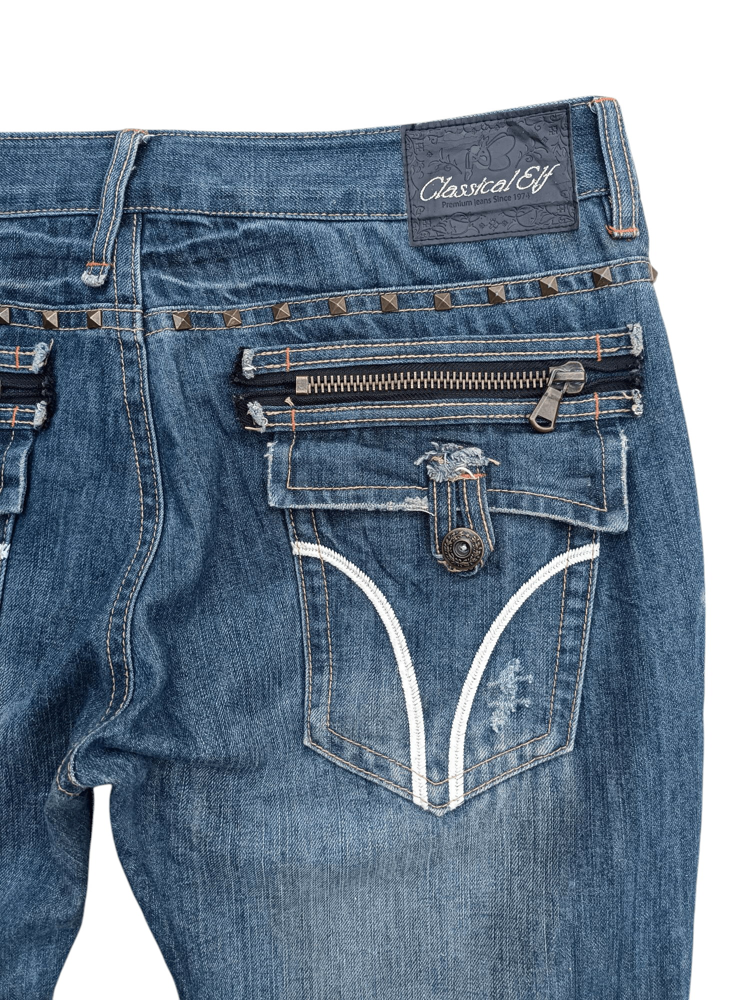 Japanese Brand RARE JAPANESE BRAND FADED CLAWMARK STUD DENIM E261 Size US 36 / EU 52 - 12 Thumbnail
