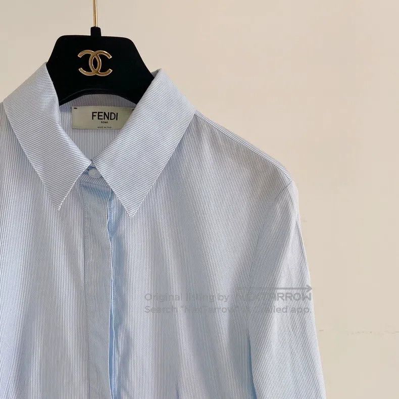 Fendi Fendi Blue Striped Top Size XS / US 0-2 / IT 36-38 - 3 Thumbnail
