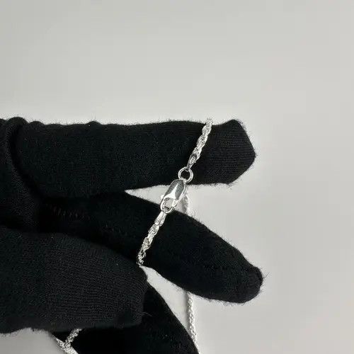 Jewelry Silver Chain Solid .925 Silver Rope Chain 2.5mm 18 Inches Size ONE SIZE - 4 Thumbnail
