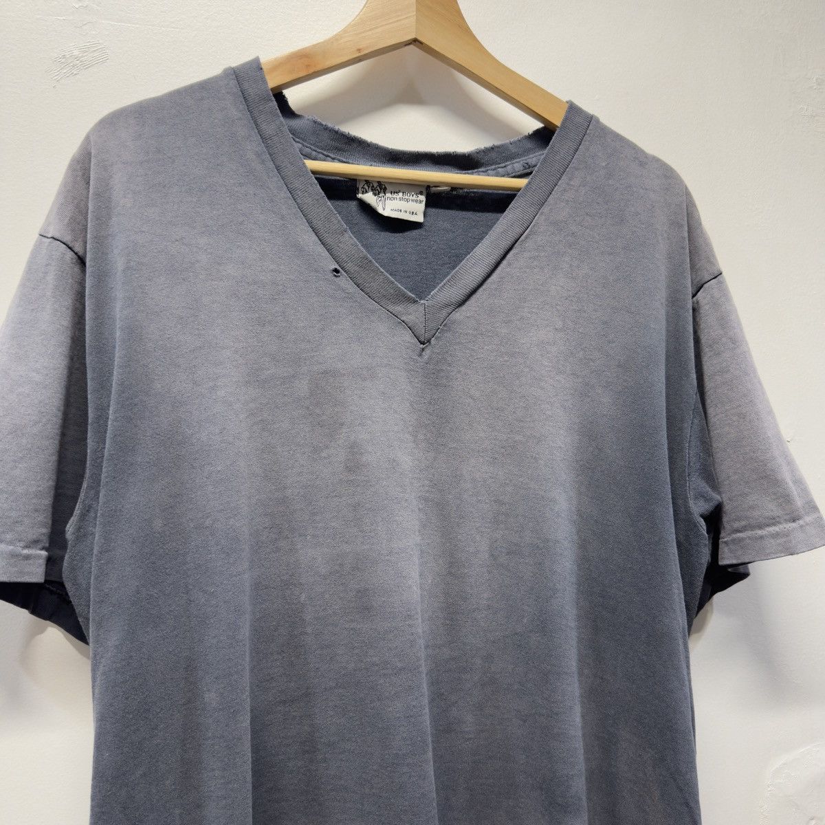 Vintage 90s Thrashed Faded Distressed V Neck Shirt ERD Grunge Chrome Size US M / EU 48-50 / 2 - 6 Thumbnail