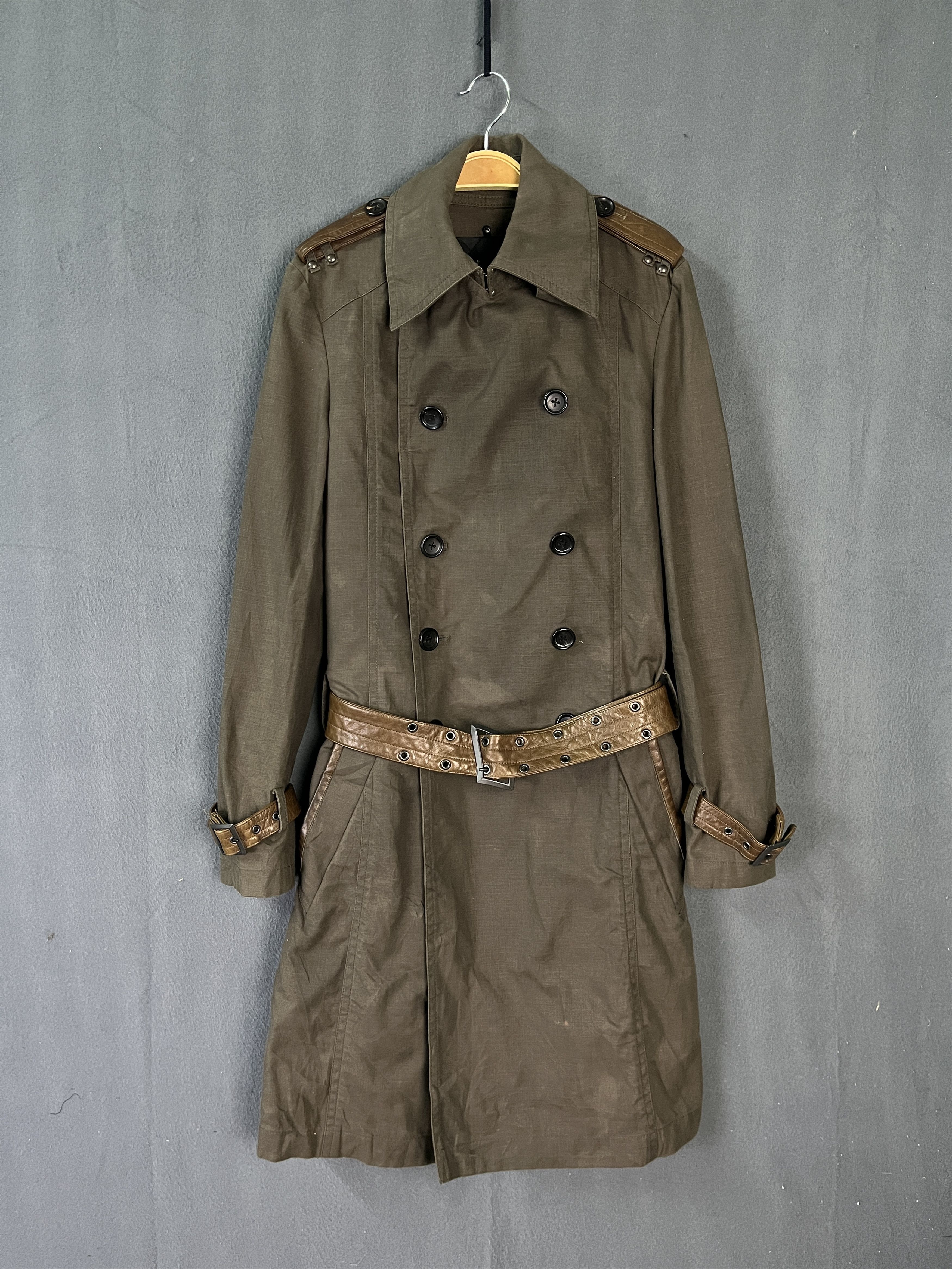 5351 POUR LES HOMMES 5351 Pour Les Hommes Trench Coat Leather Applied Size US S / EU 44-46 / 1 - 2 Thumbnail