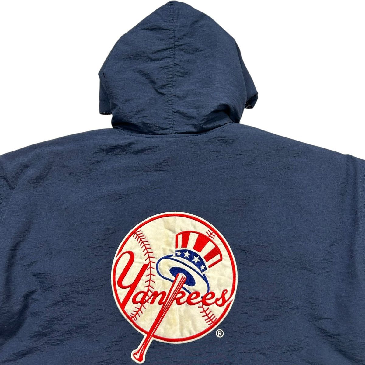 MLB 90s NEW YORK YANKEES PUFFER JACKET CEMENT LINED QUILTED Size US L / EU 52-54 / 3 - 3 Thumbnail