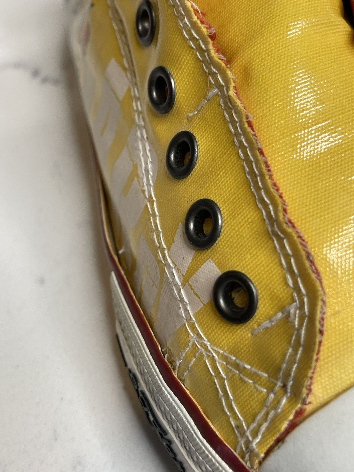 Ed Hardy Y2K Ed Hardy Low Top Sneakers Yellow w Fish Print Logo Sz 9 Size US 9 / IT 39 - 9 Thumbnail