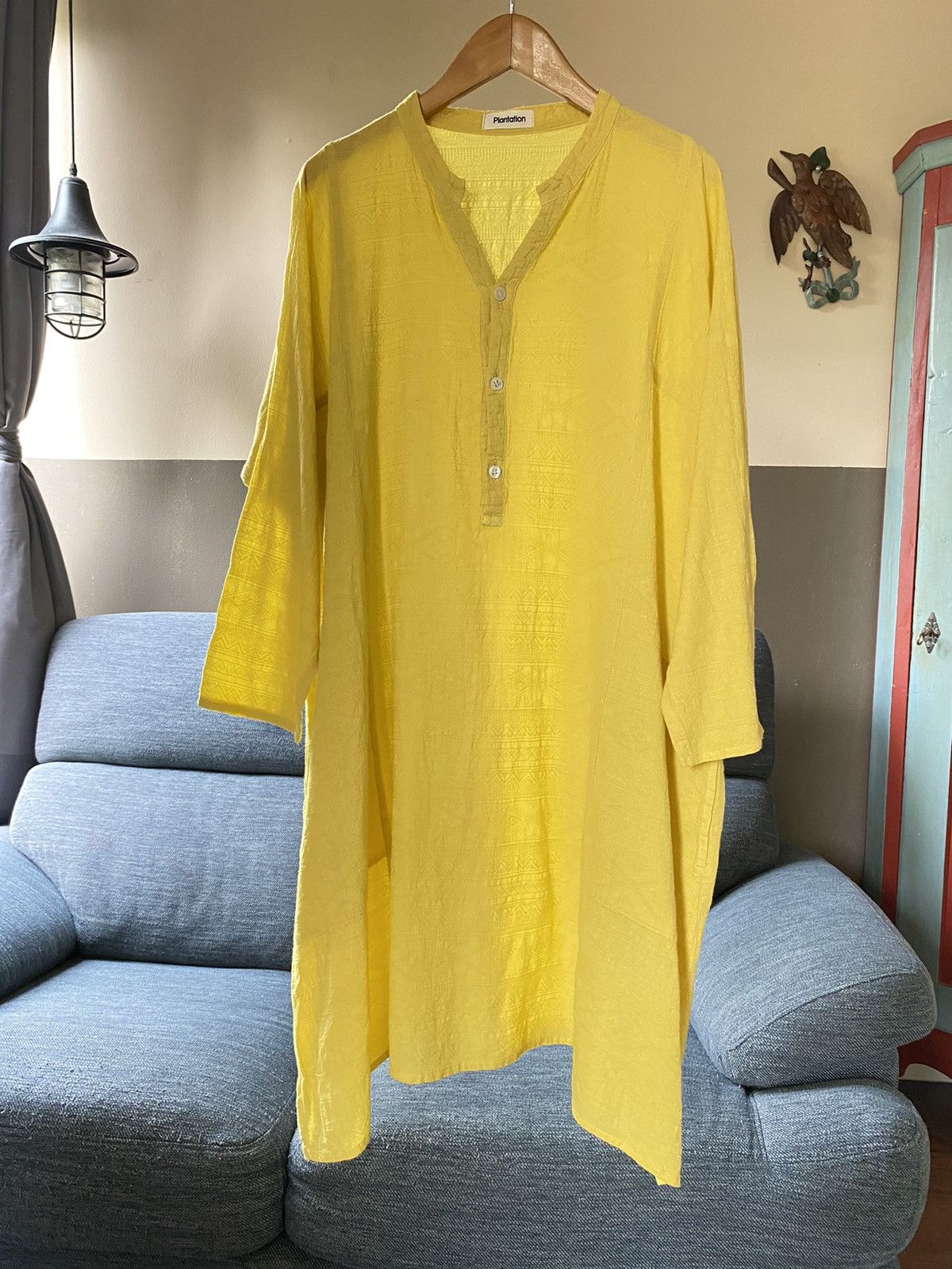 Issey Miyake Plantation Yellow Dress Size M / US 6-8 / IT 42-44 - 1 Thumbnail