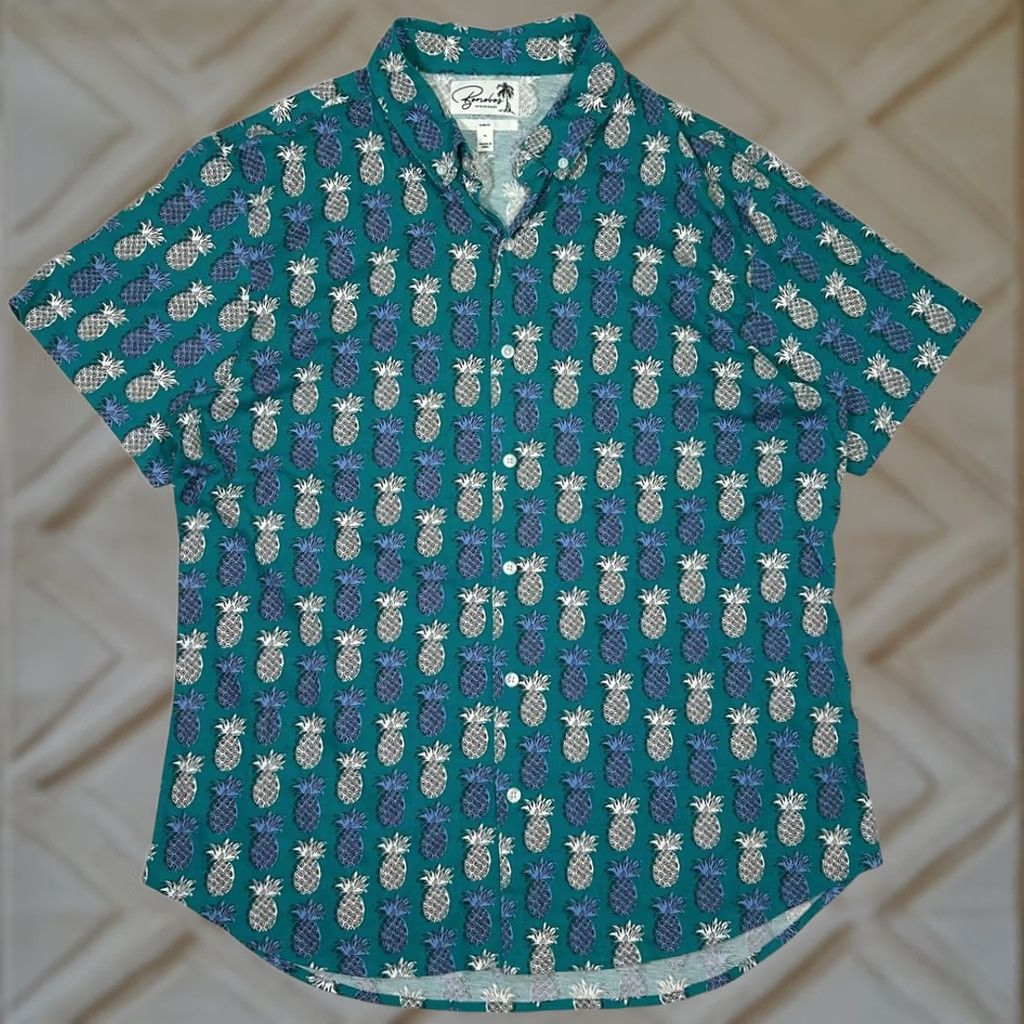 Bonobos EUC Bonobos Pineapple Print Short Sleeve Button-Up Shirt Mens XL Blue Teal Pineapple Print Button-Down Shirt XL Mens Size US XL / EU 56 / 4 - 1 Thumbnail