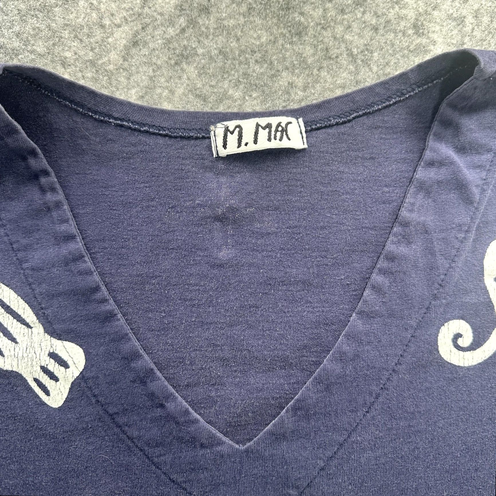 Vintage VINTAGE M. Mak Dress Womens Large Navy Blue Sea Life Seahorse Turtle Fish Shell Summer Size M / US 6-8 / IT 42-44 - 7 Thumbnail