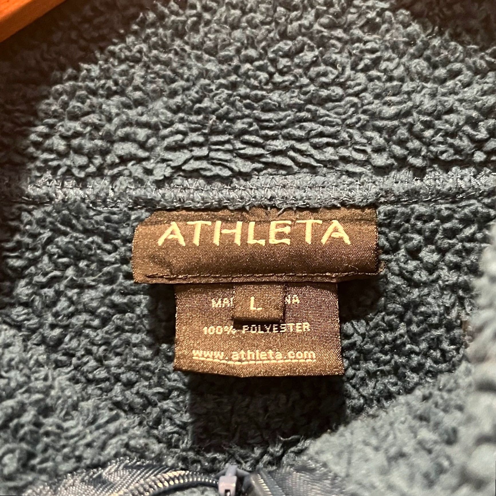 Athleta Athleta Womens Large Teal Blue Sherpa Fleece Quarter Zip Pullover Jacket L Size L / US 10 / IT 46 - 3 Thumbnail