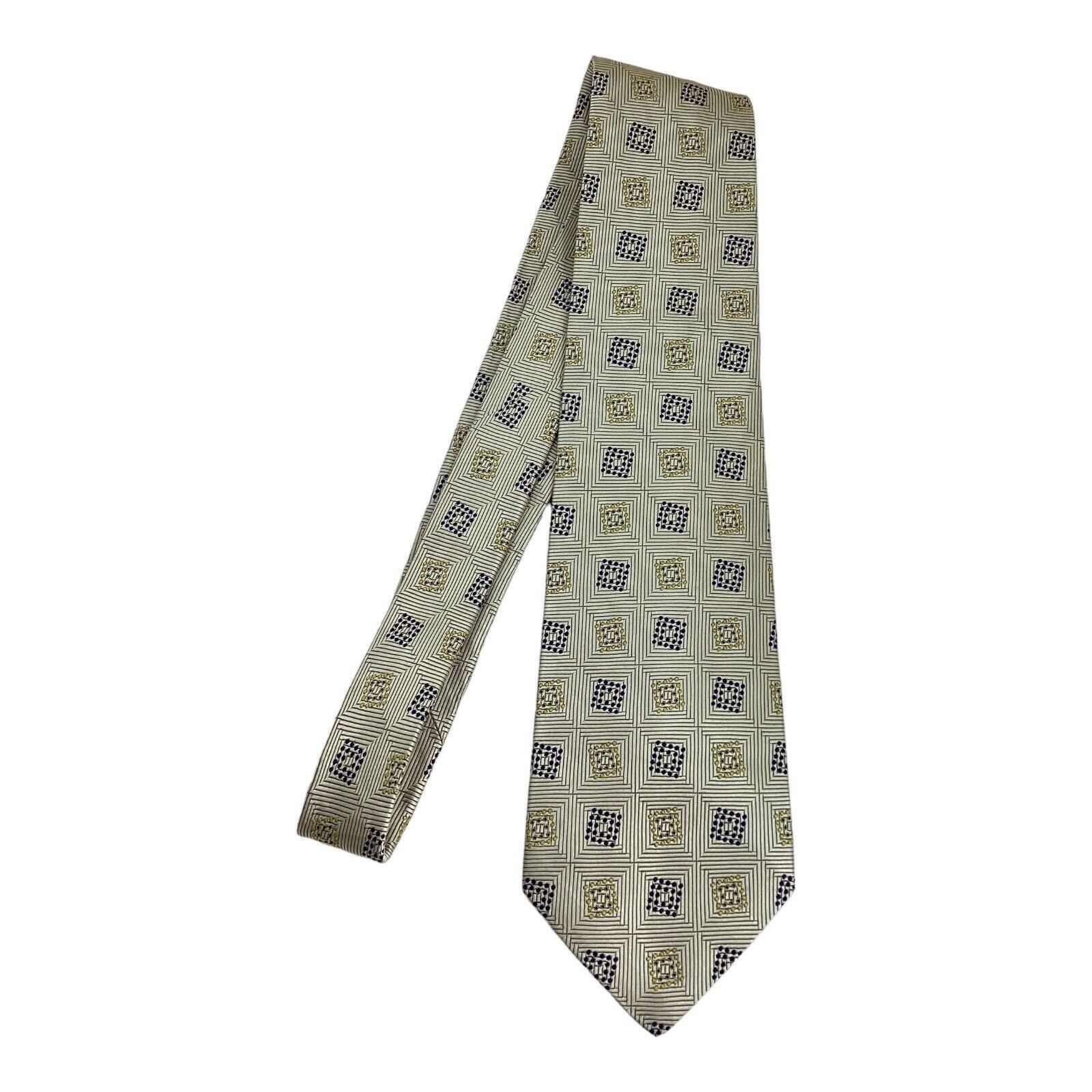 Kiton KITON NAPOLI 7Fold Green Geometric Luxury Silk Tie Made In I Size ONE SIZE - 6 Thumbnail