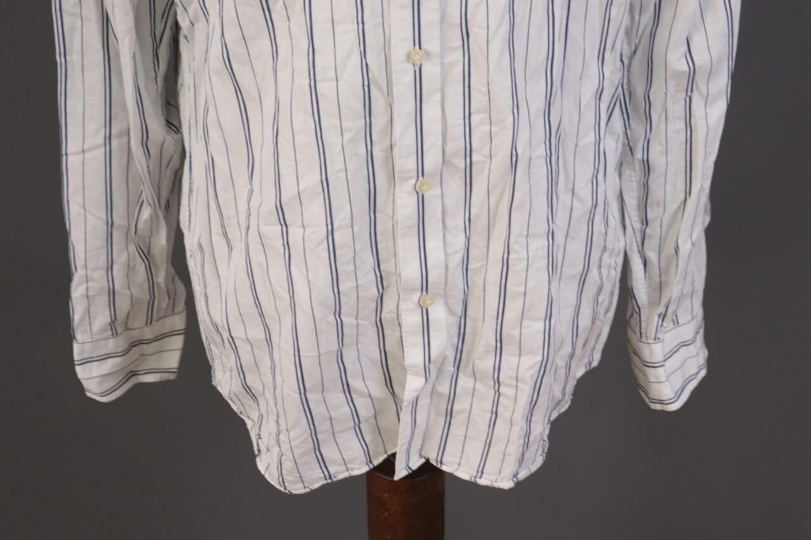 Designer Gutteridge White Striped Button Down Shirt Size 45 / 18 Size US M / EU 48-50 / 2 - 4 Thumbnail